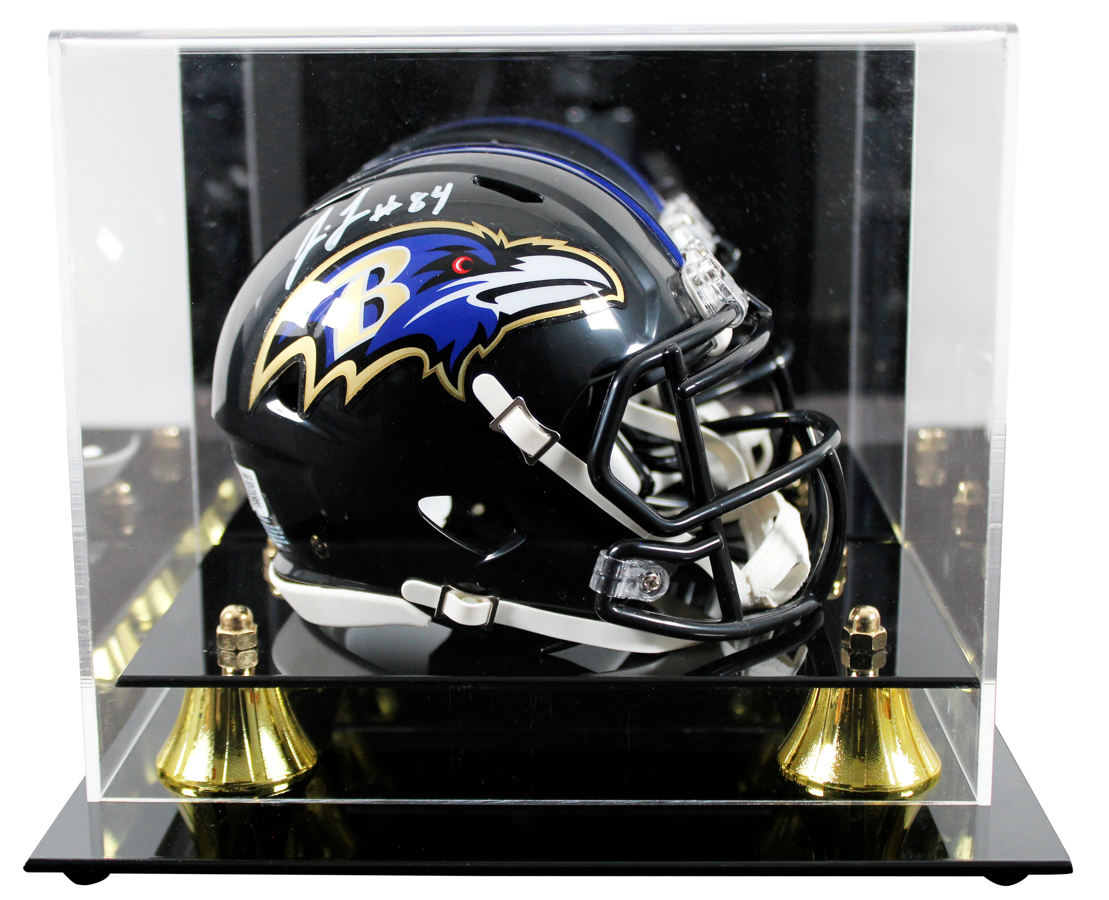Ravens Jermaine Lewis Authentic Signed Speed Mini Helmet W/ Case BAS Witnessed - Image 2