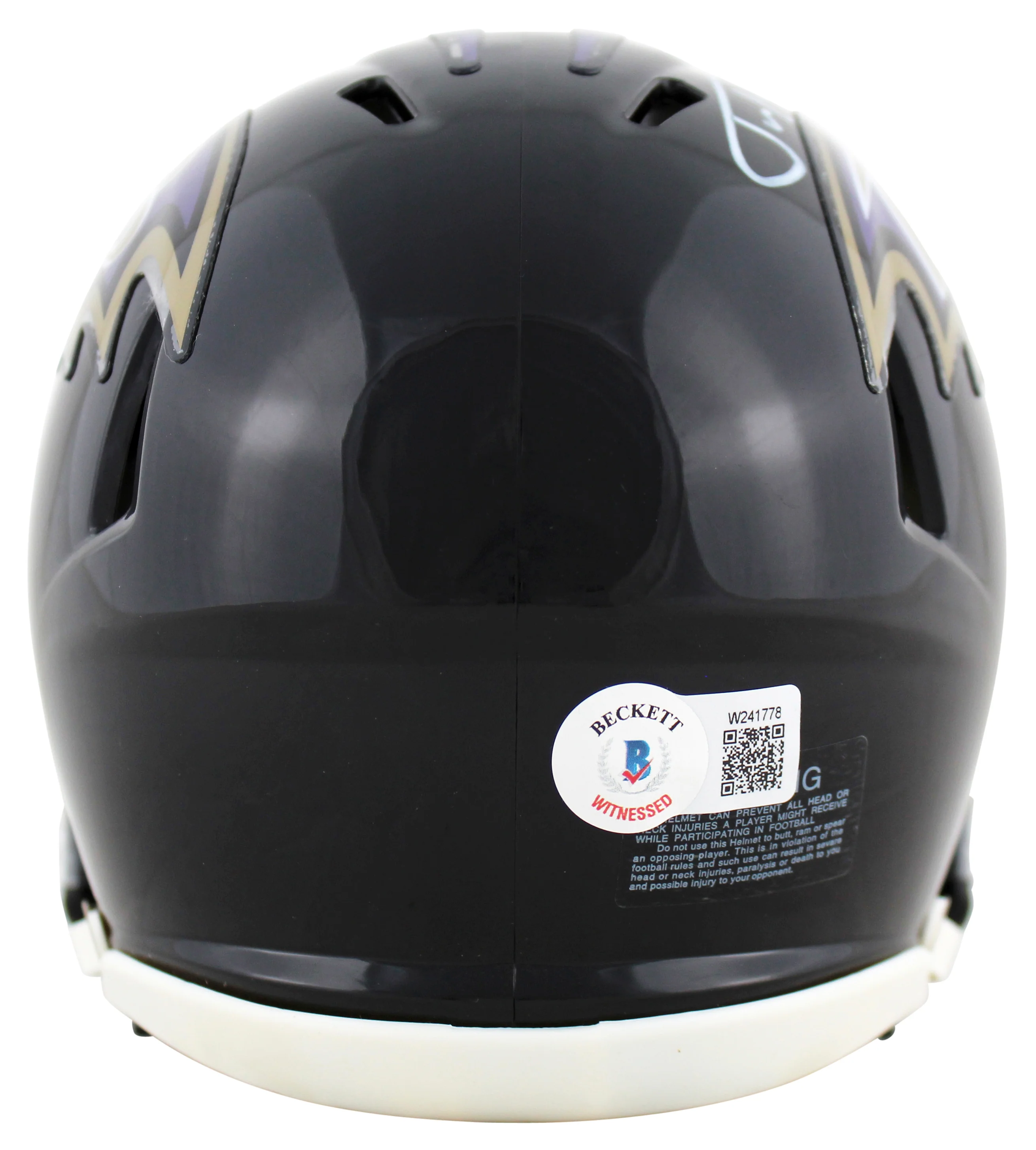 Ravens Justin Tucker Authentic Signed Speed Mini Helmet BAS Witnessed - Image 3