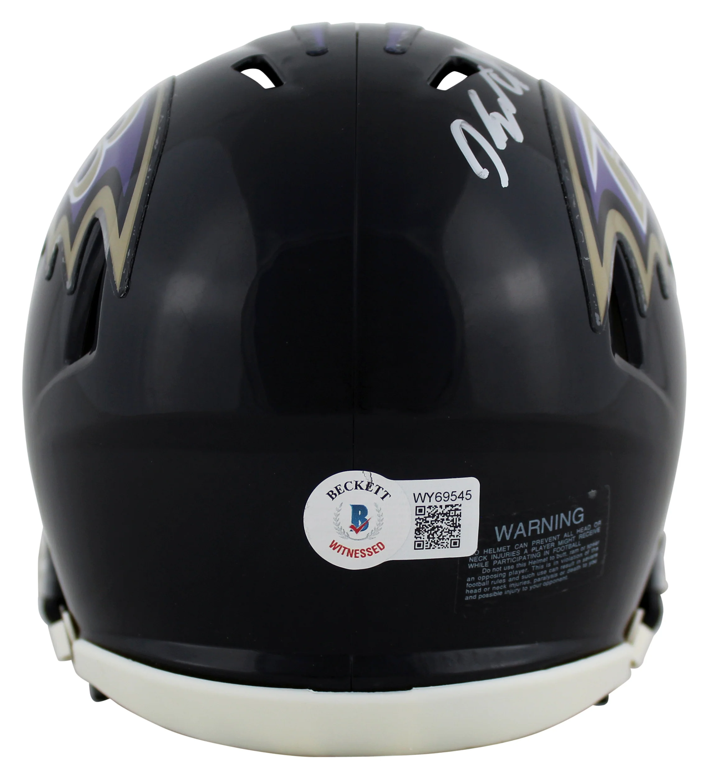 Ravens Kyle Hamilton Authentic Signed Speed Mini Helmet Autographed BAS Witness - Image 3