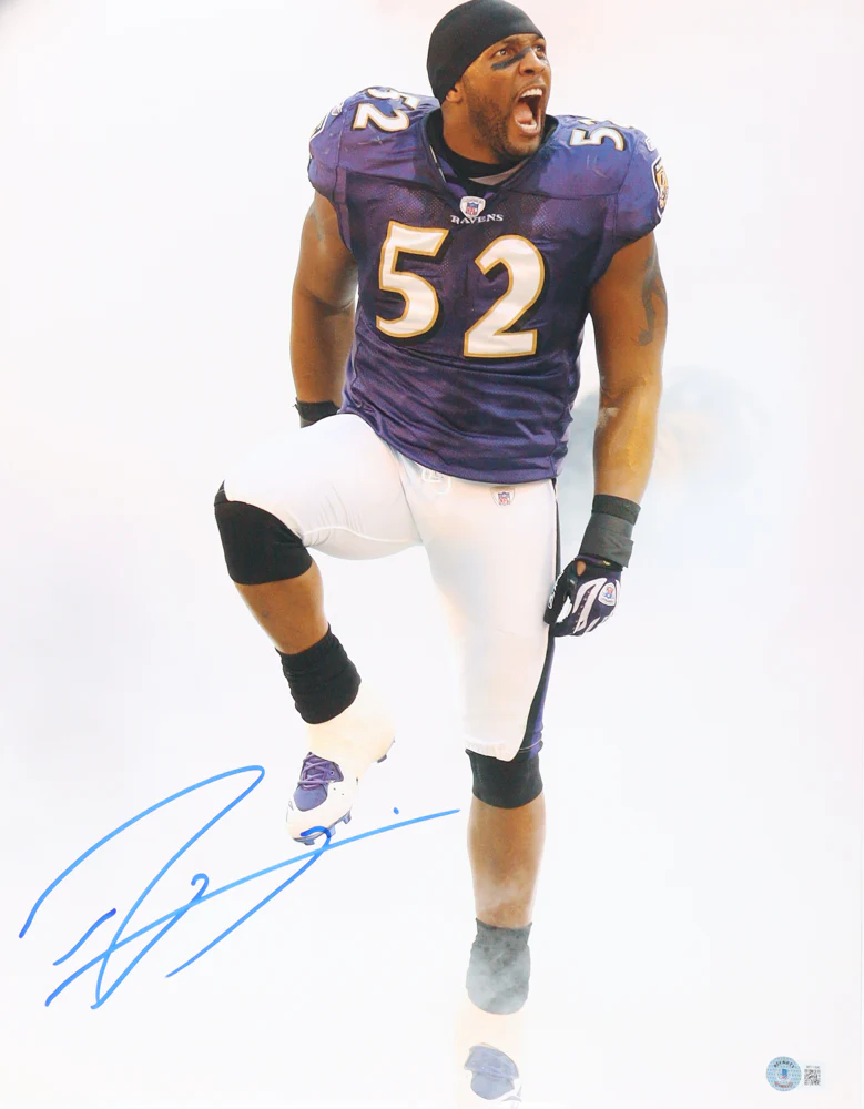 Ravens Ray Lewis Authentic Signed 16x20 Photo BAS Witnessed 3 - Image 2