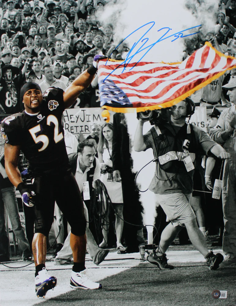 Ravens Ray Lewis Authentic Signed 16x20 Photo BAS Witnessed 4