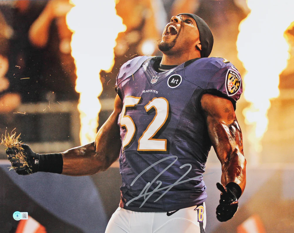 Ravens Ray Lewis Authentic Signed 16x20 Photo BAS Witnessed 5 - Image 2