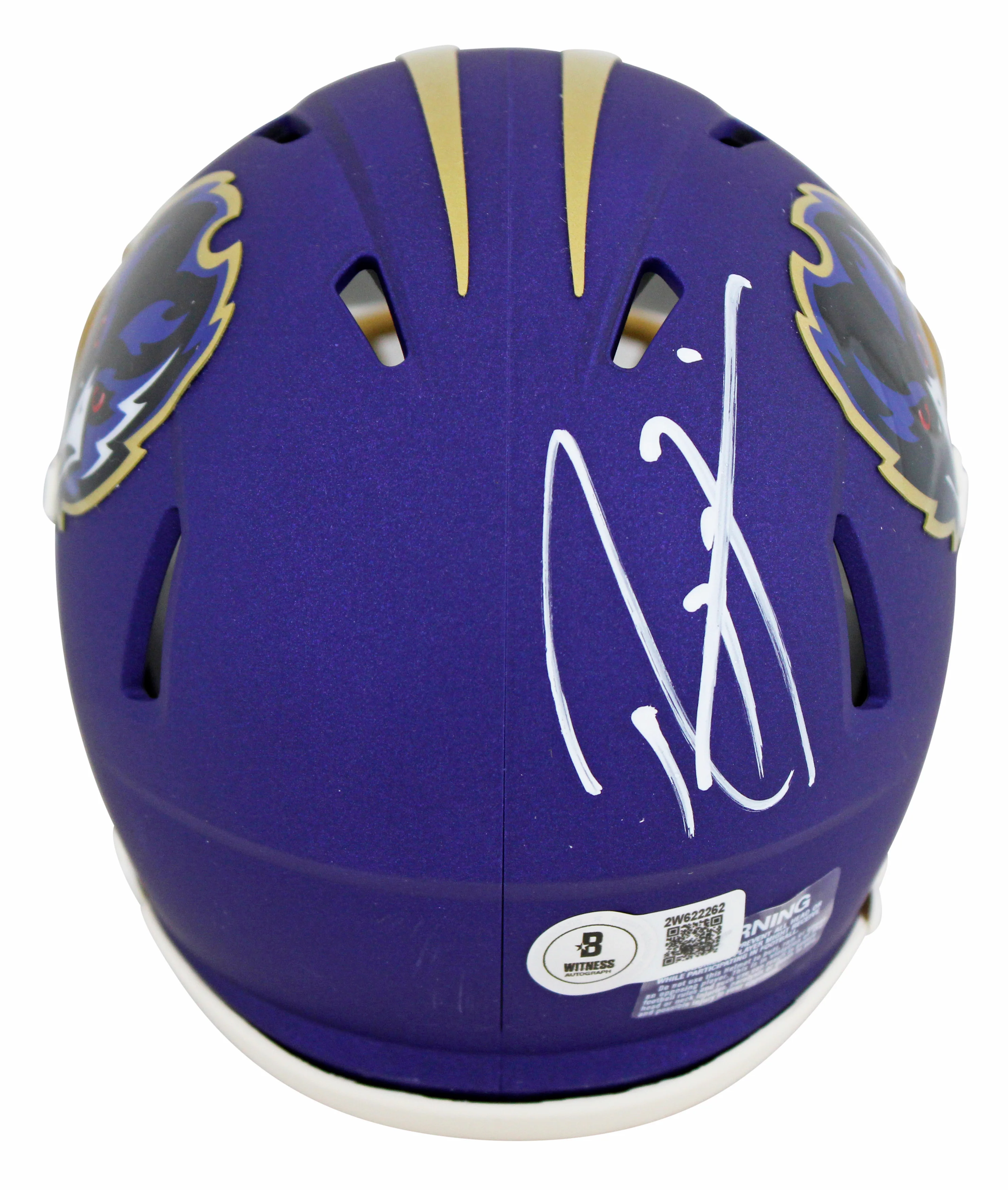 Ravens Ray Lewis Authentic Signed 2024 On-Field Alt Speed Mini Helmet BAS Wit - Image 3
