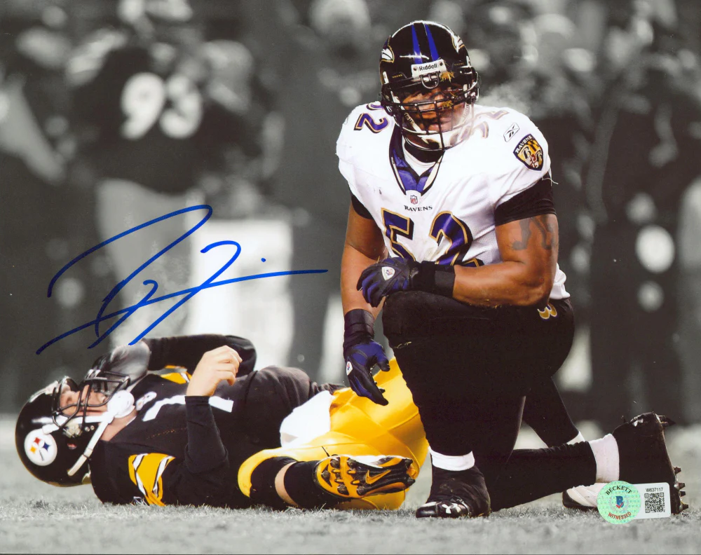 Ravens Ray Lewis Authentic Signed 8x10 Photo - Image 2