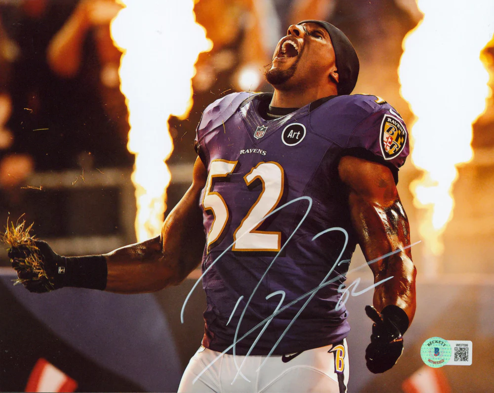 Ravens Ray Lewis Authentic Signed 8x10 Photo - Image 2