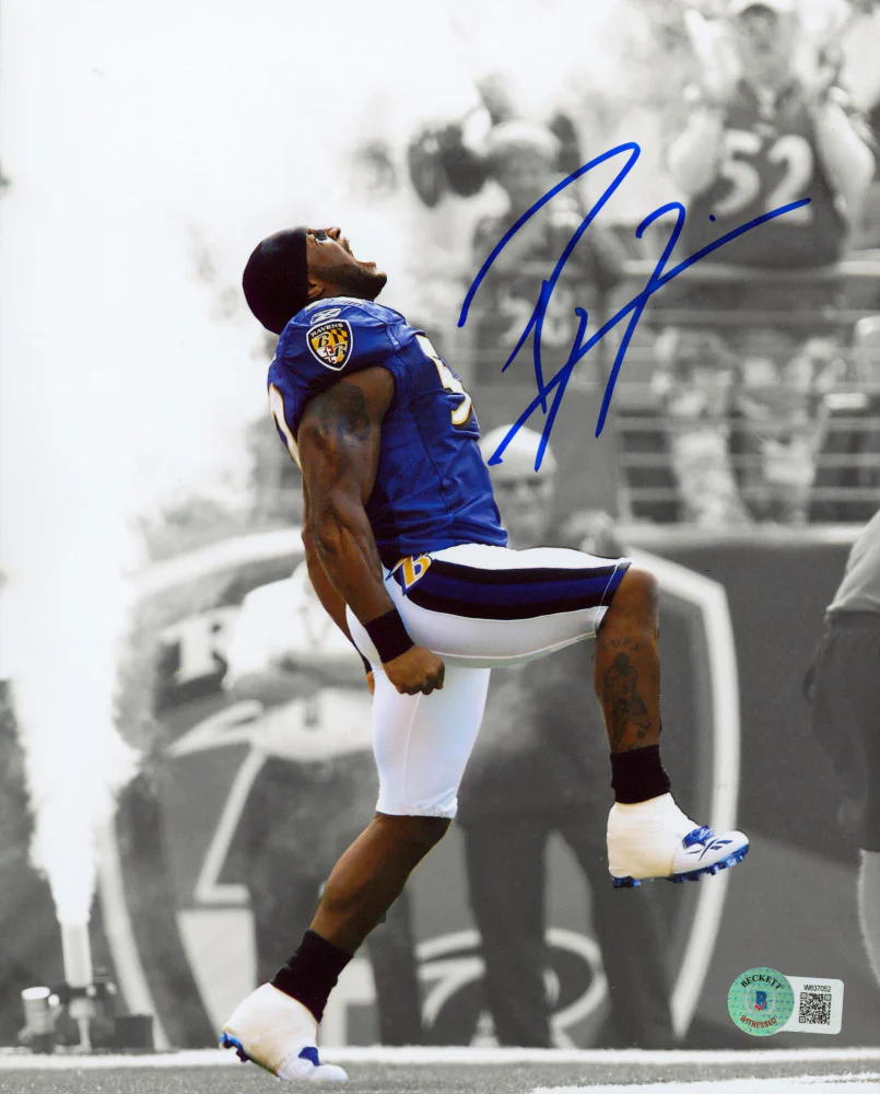 Ravens Ray Lewis Authentic Signed 8x10 Photo - Image 2