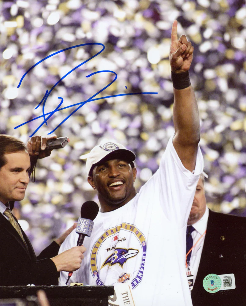 Ravens Ray Lewis Authentic Signed 8x10 Photo
