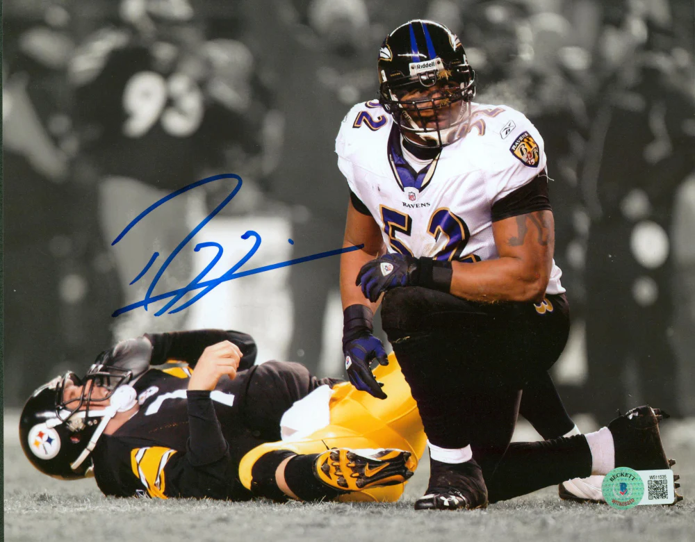 Ravens Ray Lewis Authentic Signed 8x10 Photo - Image 2