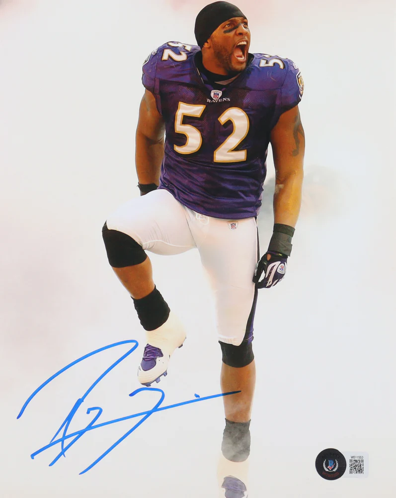 Ravens Ray Lewis Authentic Signed 8x10 Photo Autographed BAS Witnessed - Image 2