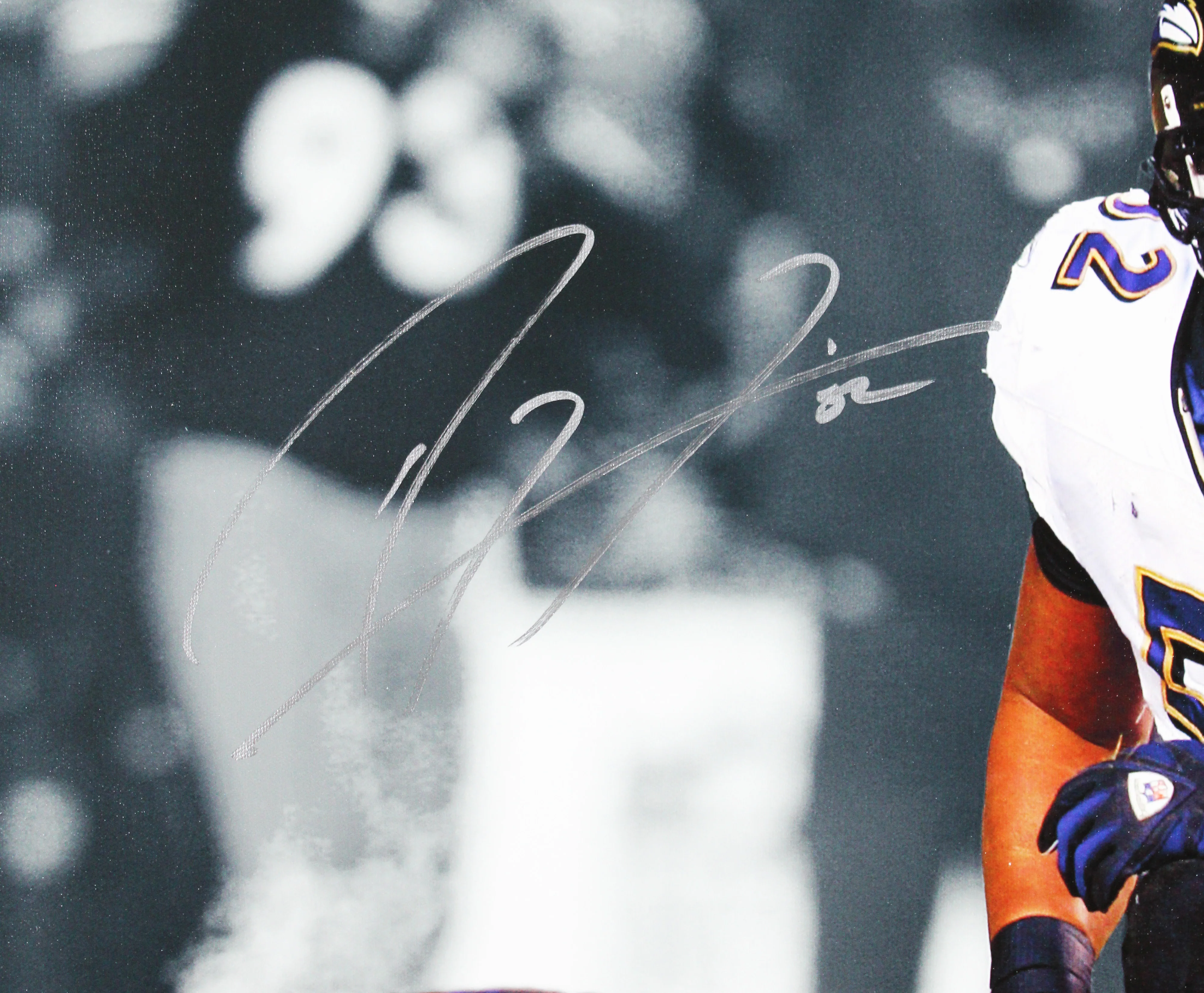 Ravens Ray Lewis Authentic Signed & Framed 24x30 Canvas Autographed PSA/DNA Itp - Image 3