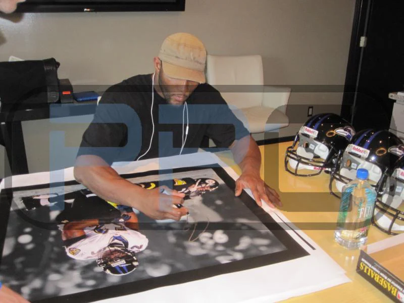 Ravens Ray Lewis Authentic Signed & Framed 24x30 Canvas Autographed PSA/DNA Itp - Image 4
