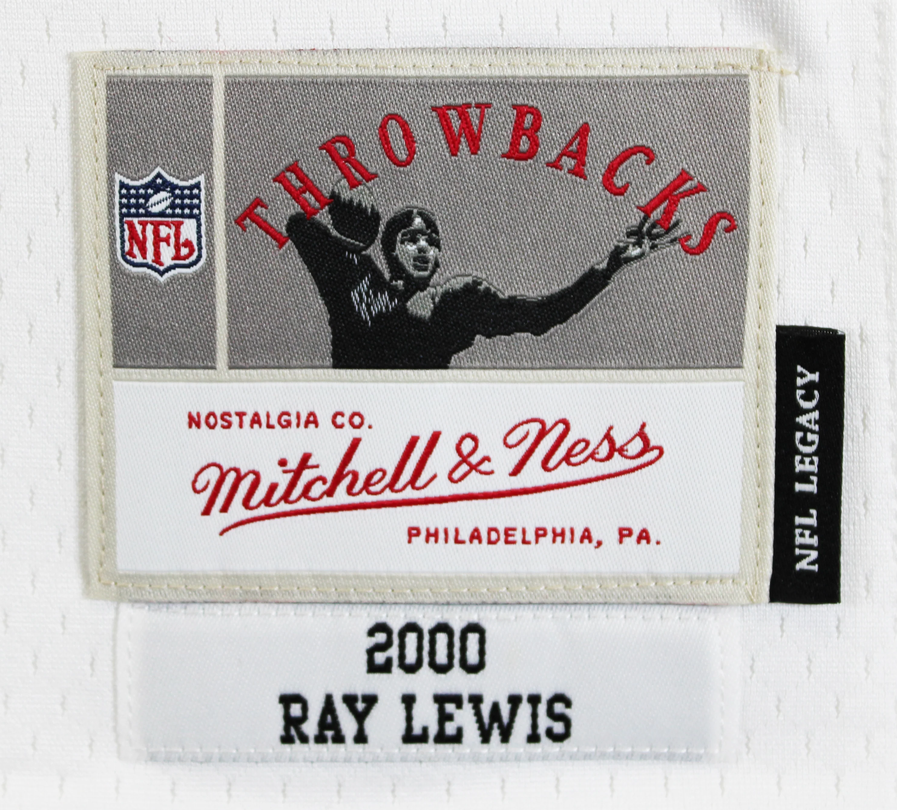 Ravens Ray Lewis Authentic Signed White Mitchell & Ness Jersey BAS Witnessed - Image 7