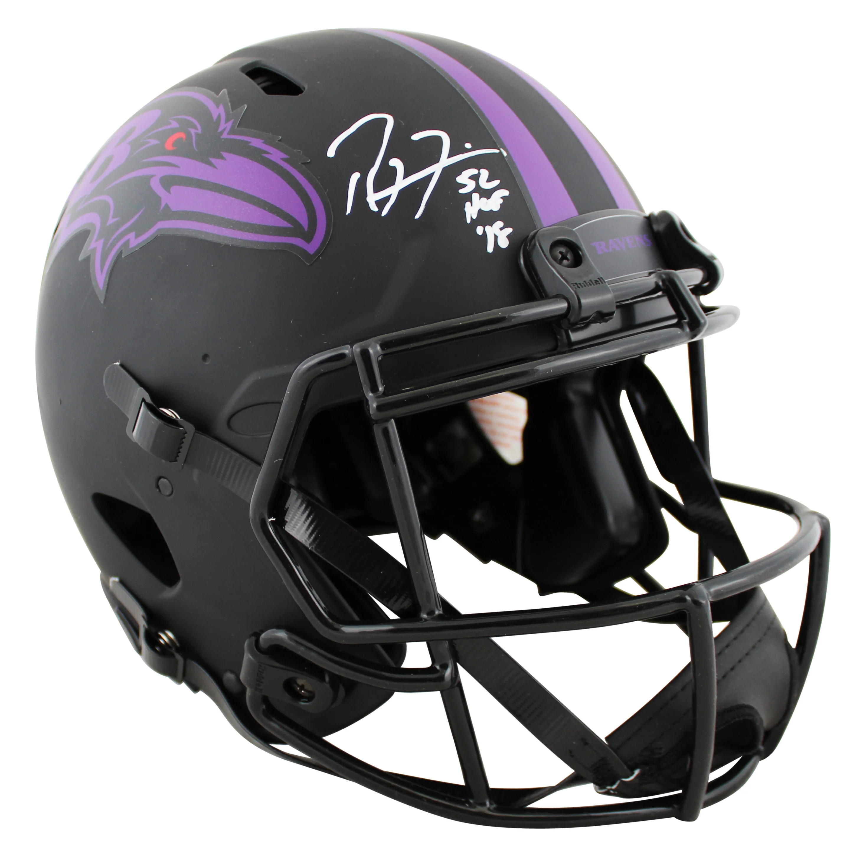 Ravens Ray Lewis & Ed Reed "HOF" Signed Eclipse F/S Speed Proline Helmet BAS - Image 3