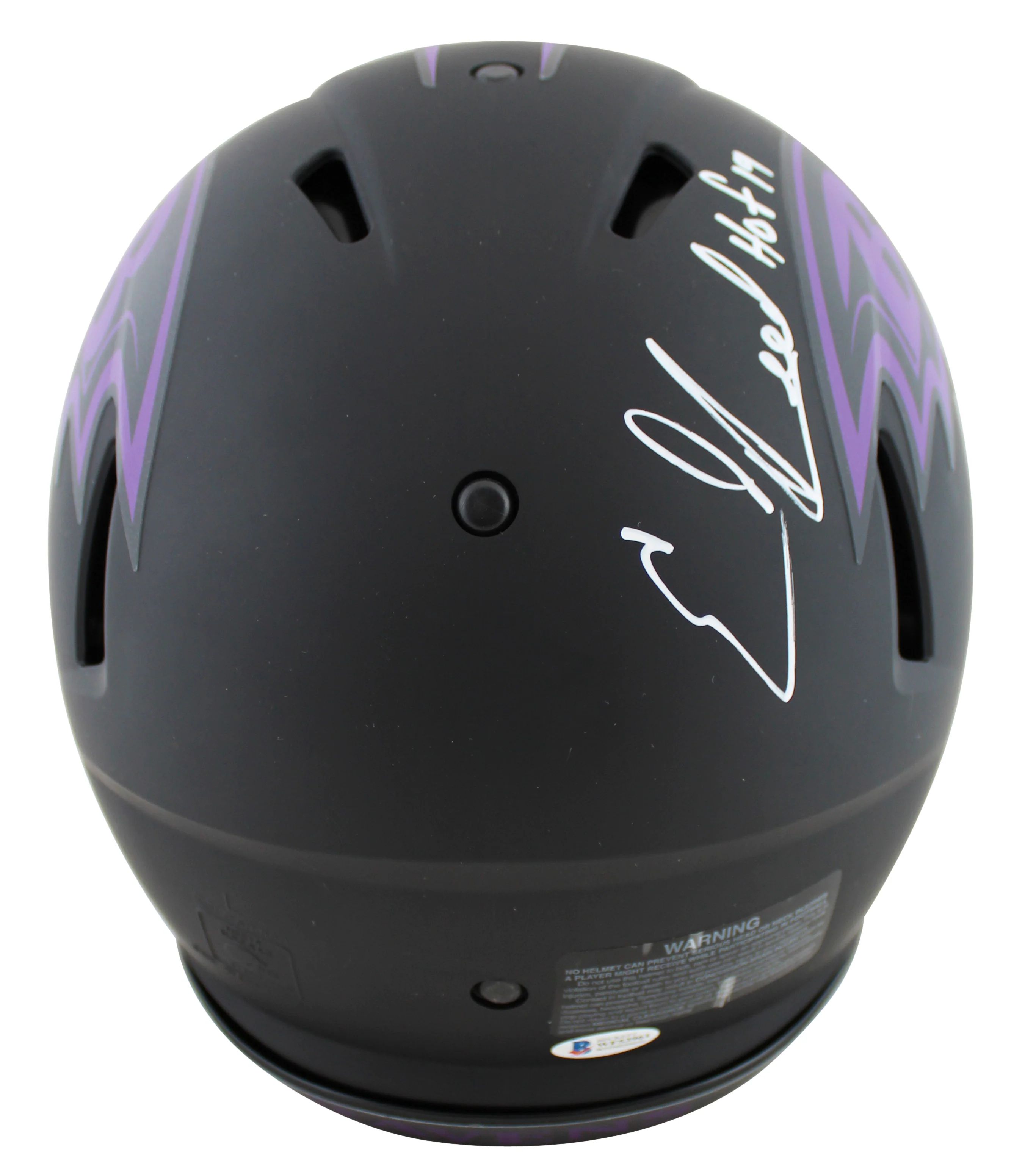 Ravens Ray Lewis & Ed Reed "HOF" Signed Eclipse F/S Speed Proline Helmet BAS - Image 5