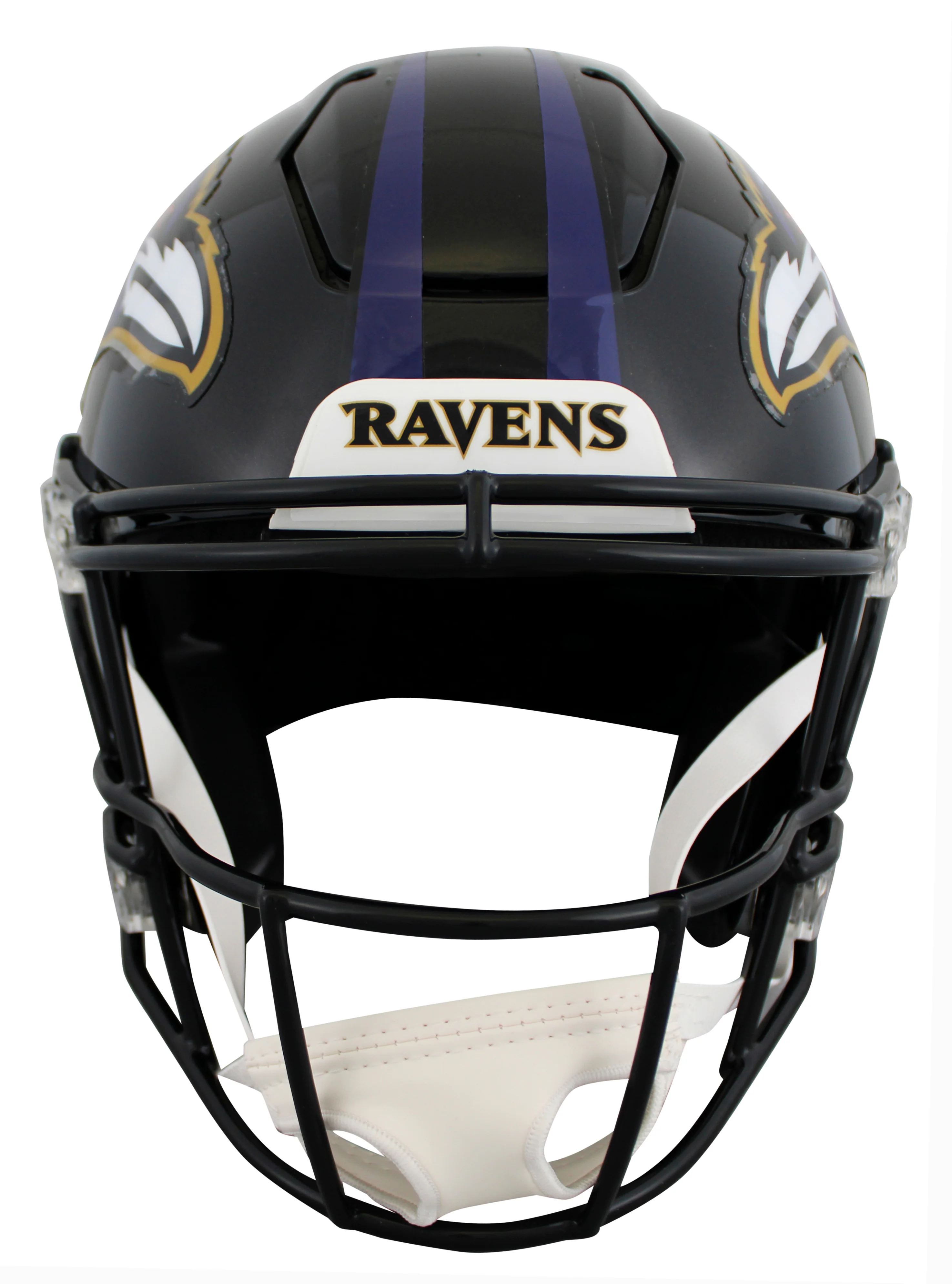 Ravens Ray Lewis "HOF 18" Signed Speed Flex Full Size Helmet BAS Witnessed - Image 5