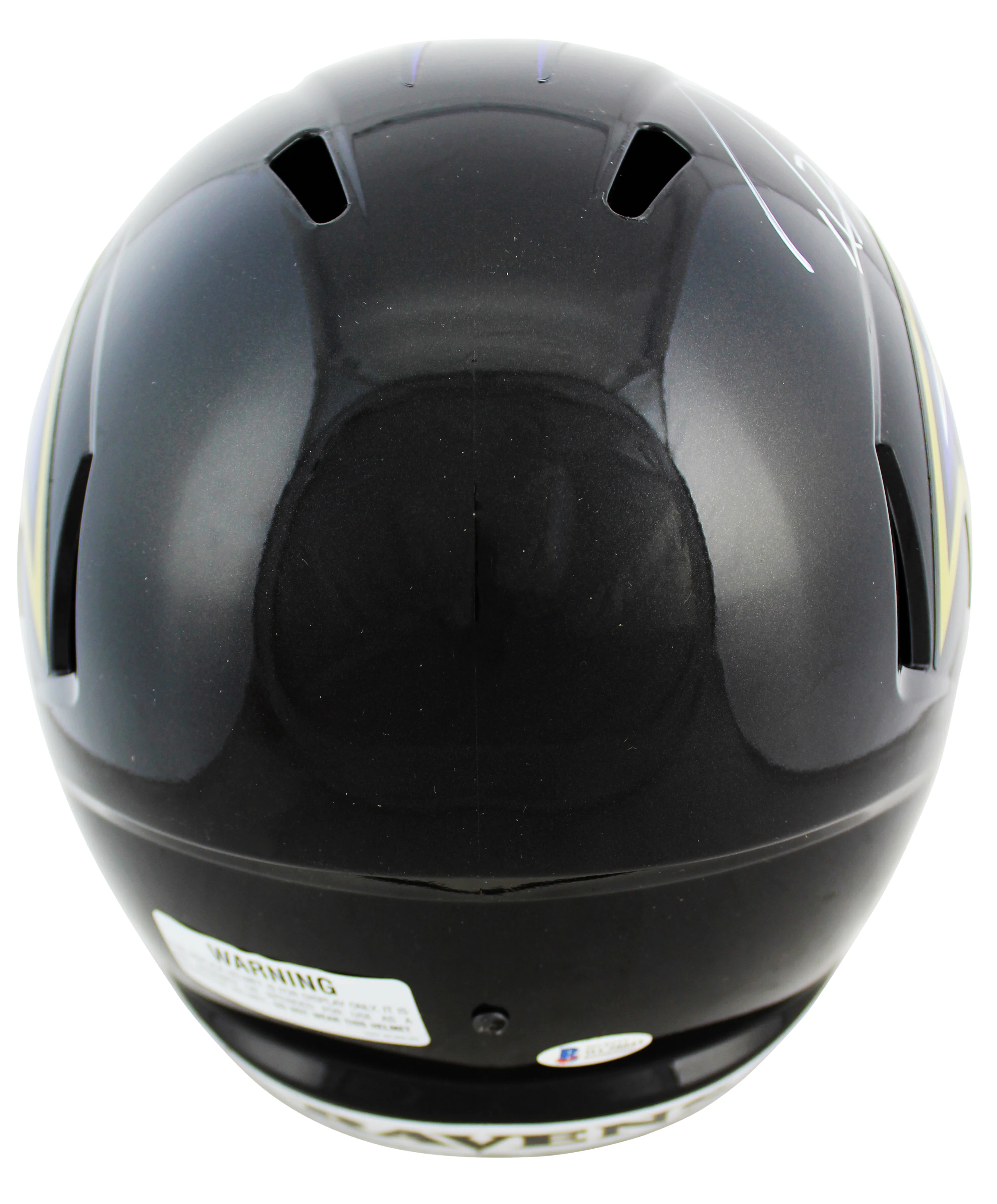Ravens Ray Lewis Signed Full Size Speed Rep Helmet w/ White Sig BAS Witnessed - Image 3