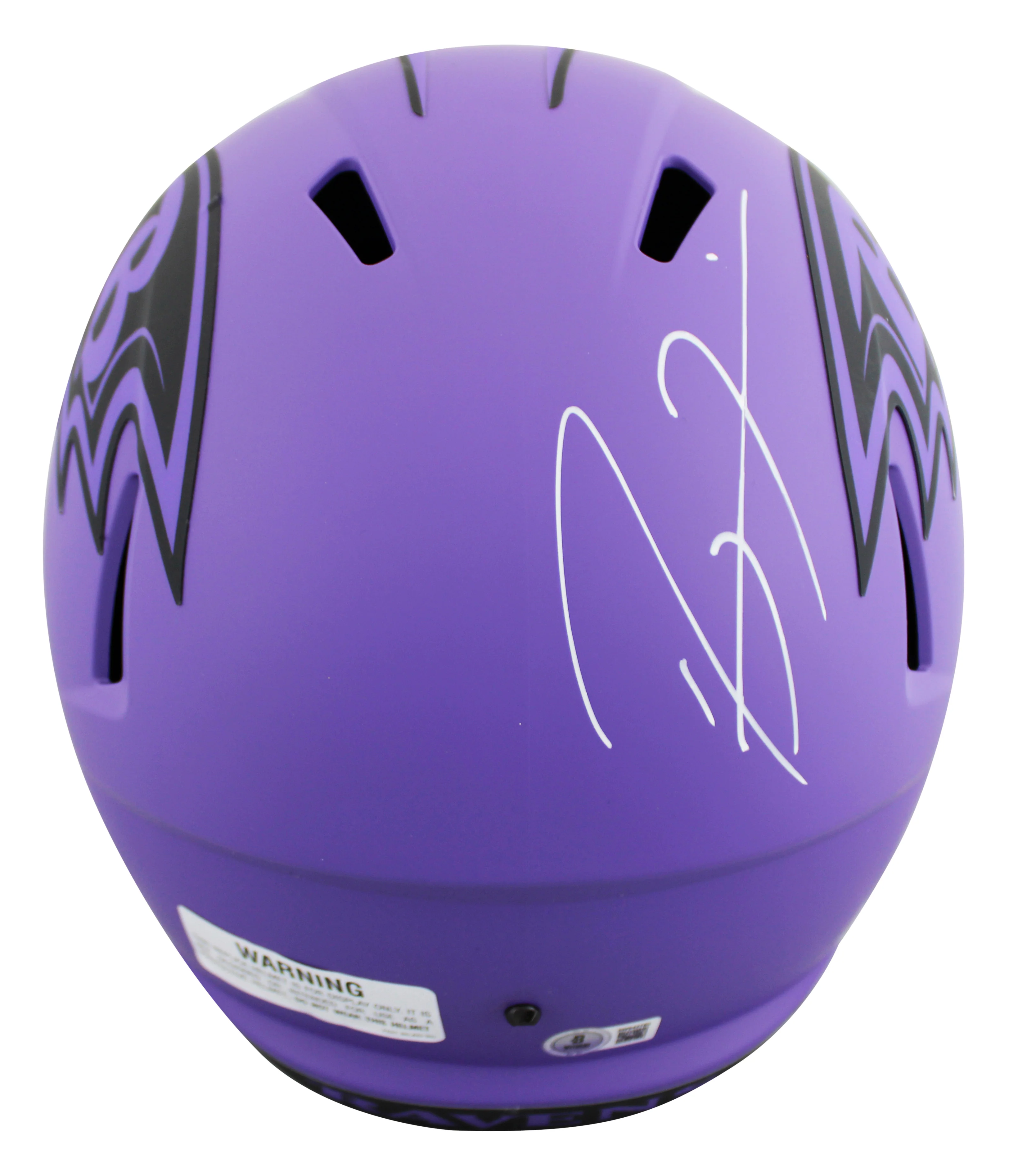 Ravens Ray Lewis Signed Rave Full Size Speed Rep Helmet W/ Case BAS Witnessed - Image 5