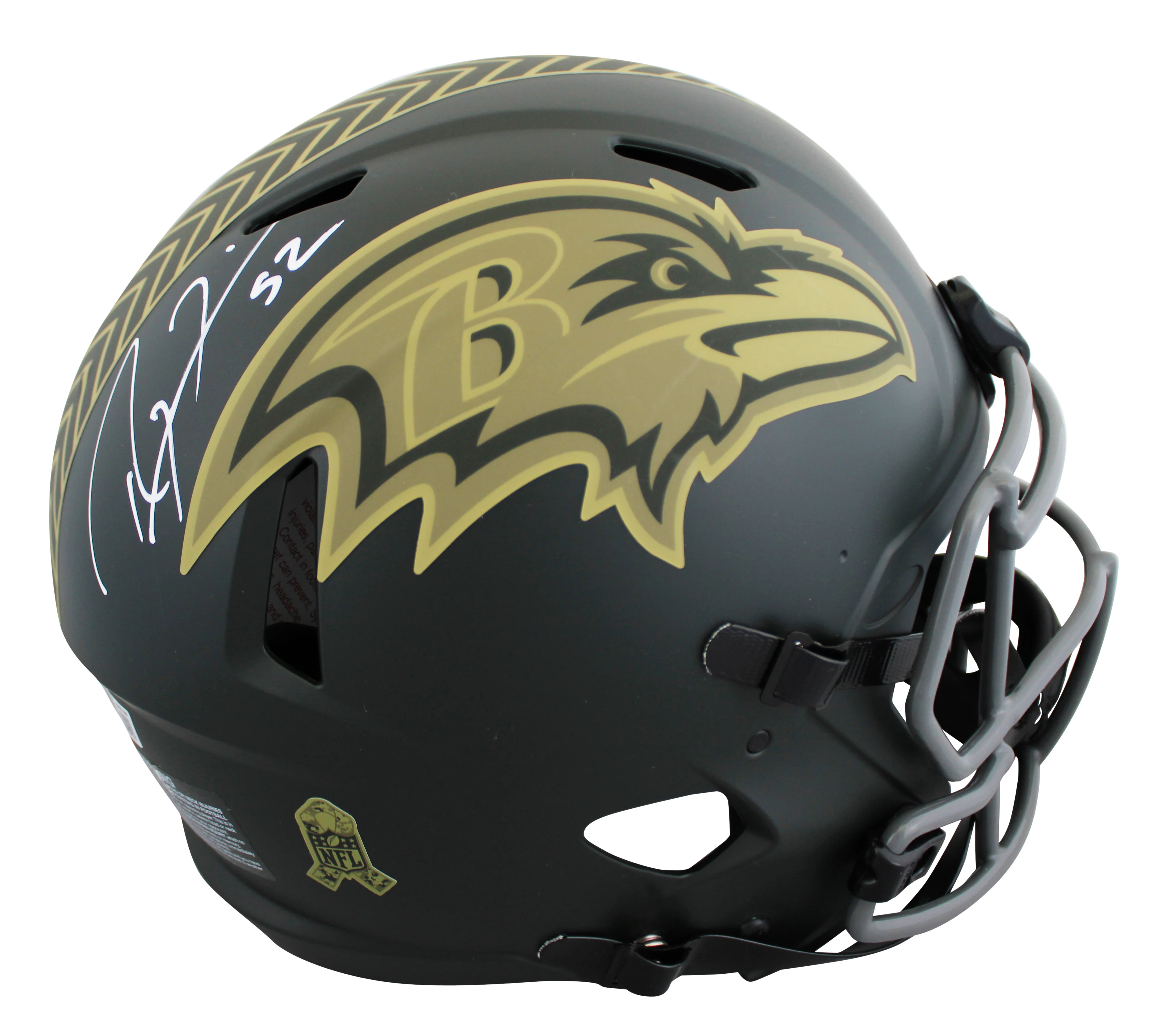 Ravens Ray Lewis Signed STS IV Full Size Speed Proline Helmet W/ Case BAS Wit - Image 3