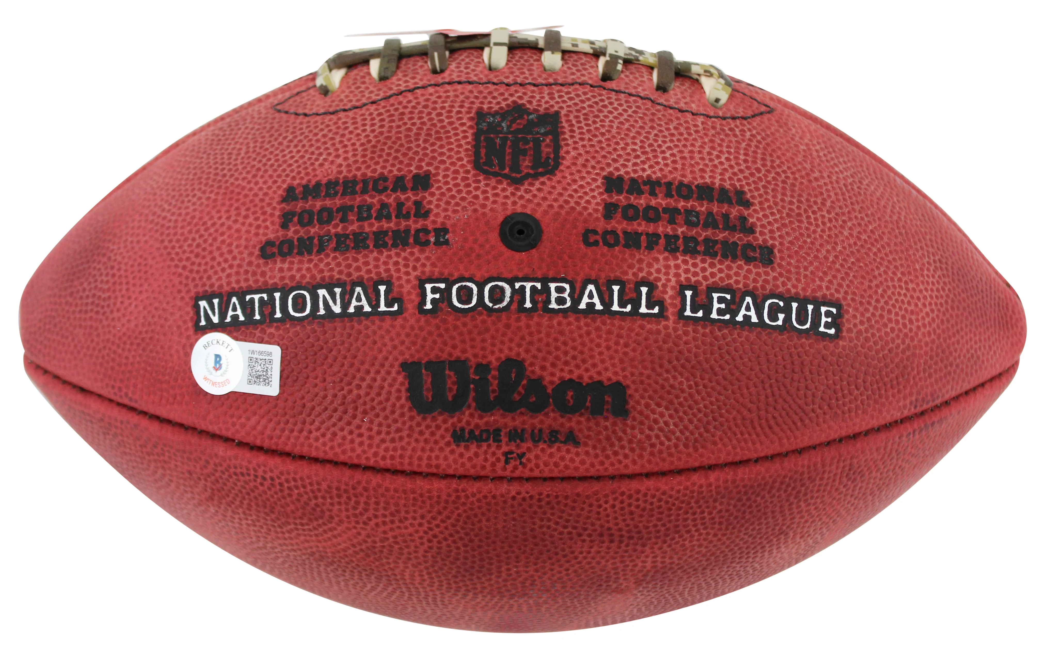 Ravens Ray Lewis Signed Wilson "The Duke" Team Showcase Nfl Football BAS Wit - Image 5