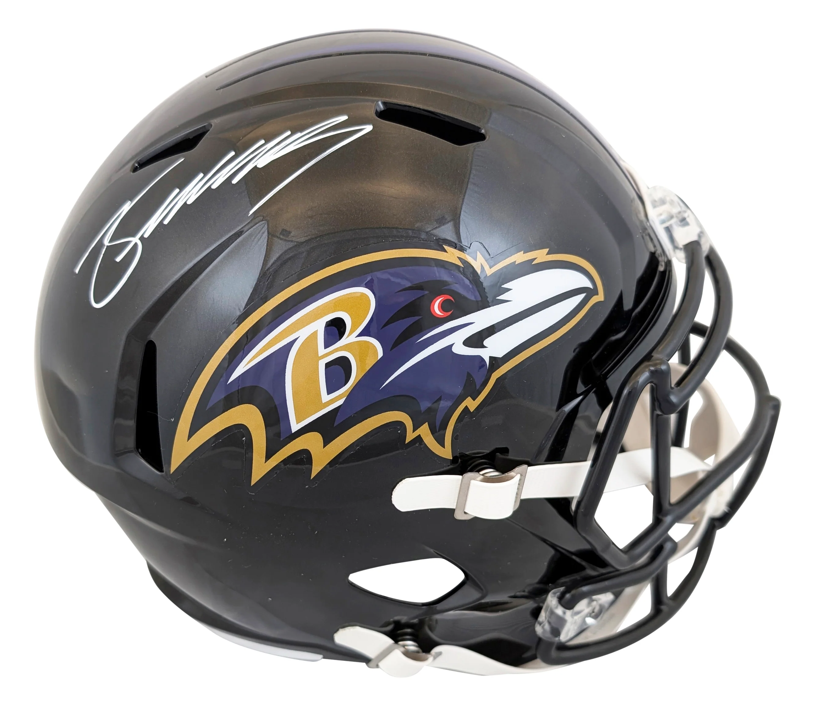 Ravens Zay Flowers Authentic Signed Full Size Speed Rep Helmet Autographed BAS - Image 2