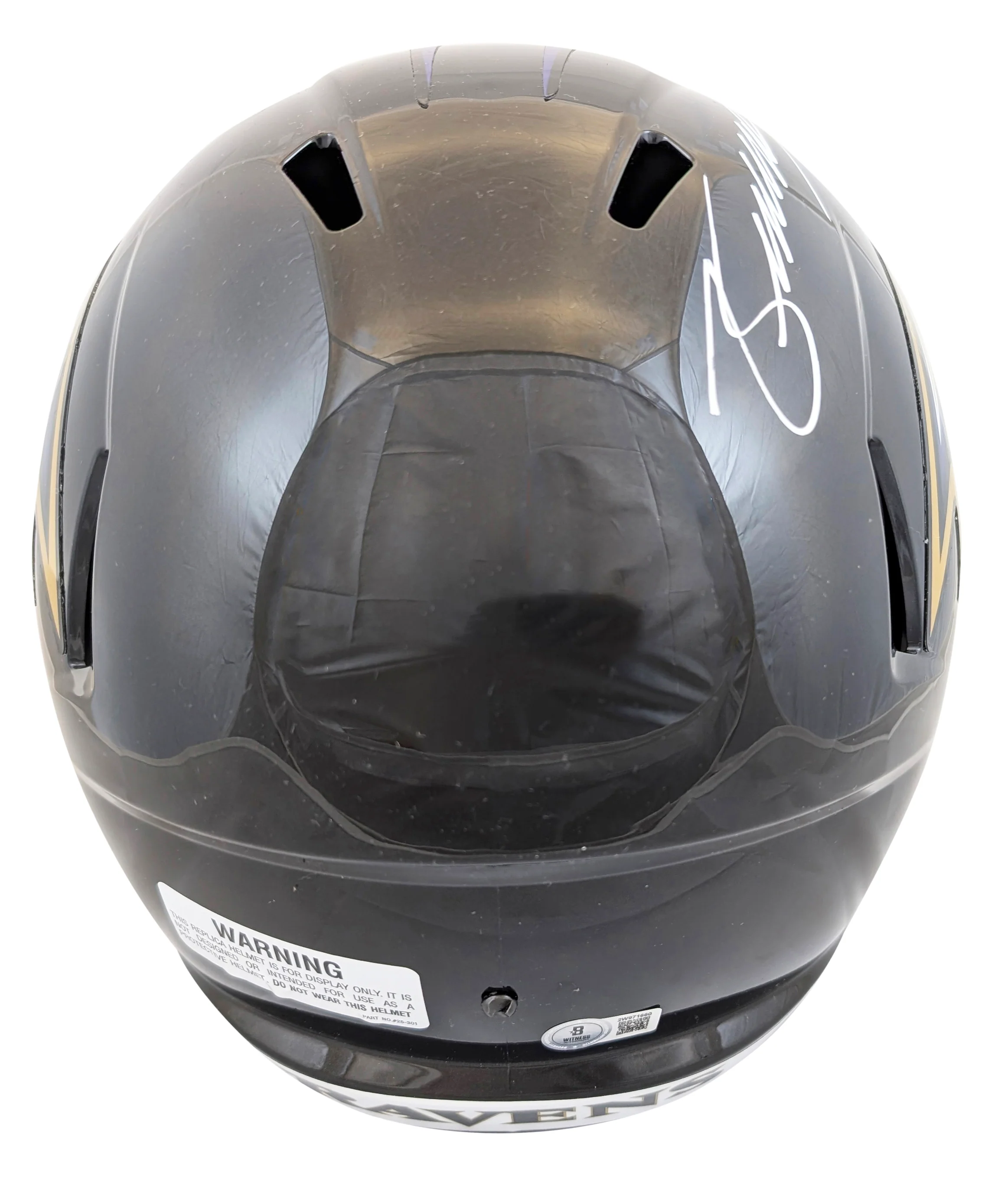Ravens Zay Flowers Authentic Signed Full Size Speed Rep Helmet Autographed BAS - Image 3