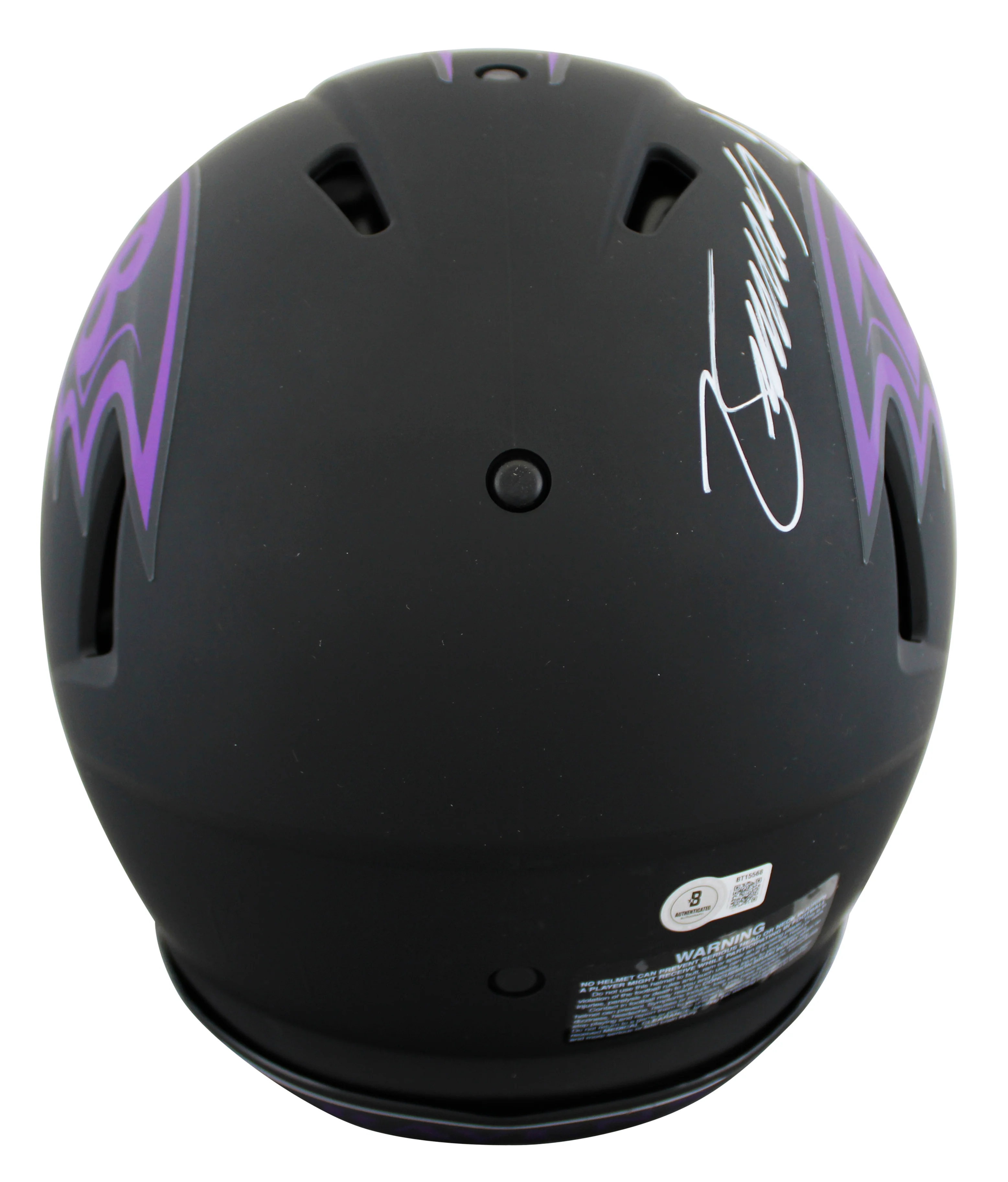 Ravens Zay Flowers Signed Eclipse Full Size Speed Proline Helmet BAS #BT15568 - Image 3