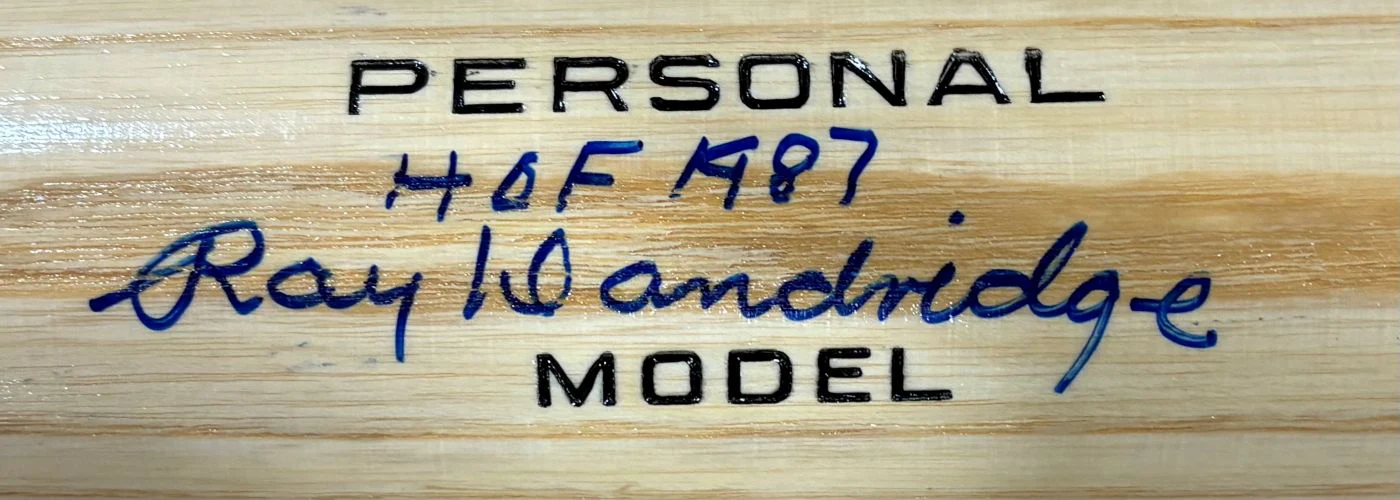 Ray Dandridge Newark Eagles Signed Tan Adirondack Bat HOF 1987 JSA - Image 2
