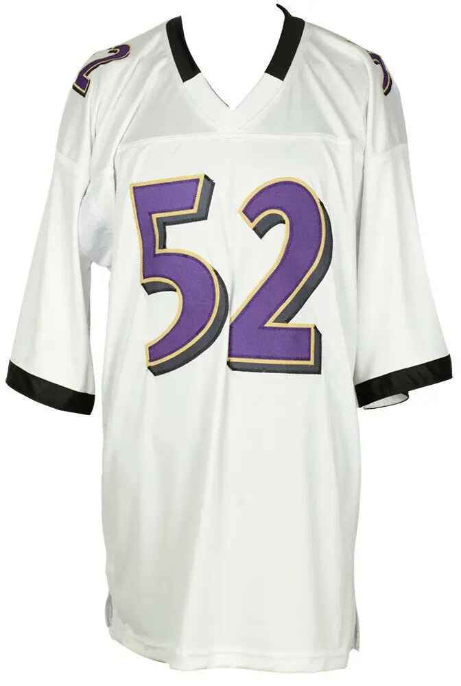 Ray Lewis Signed Custom White Pro Style Football Jersey JSA ITP - Image 4