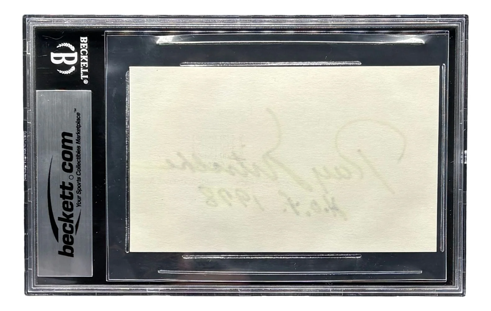 Ray Nitschke Packers Signed 3x5 Index Card HOF 1978 Inscribed BAS Auto 10 - Image 2