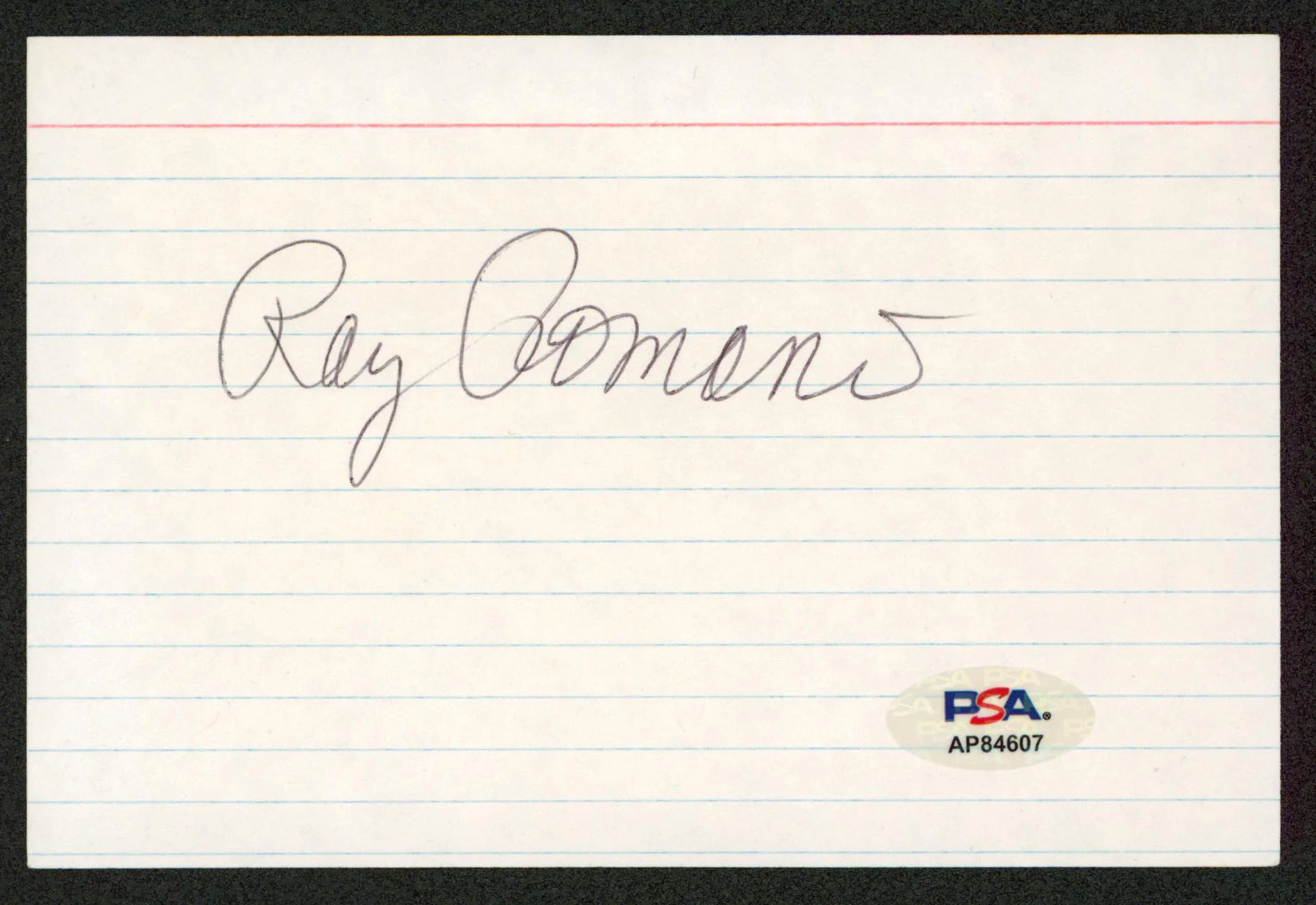 Ray Romano Everybody Loves Raymond Authentic Signed 4x6 Index Card PSA #AP84607 - Image 2