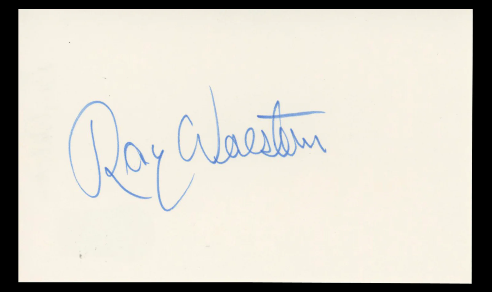 Ray Walston My Favorite Martian Authentic Signed 3x5 Index Card BAS #BT01219 - Image 2