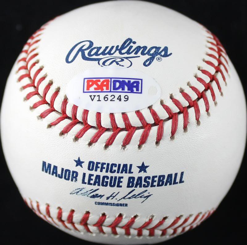 Rays James Loney Signed Authentic OML Baseball Autographed PSA/DNA #V16249 - Image 2