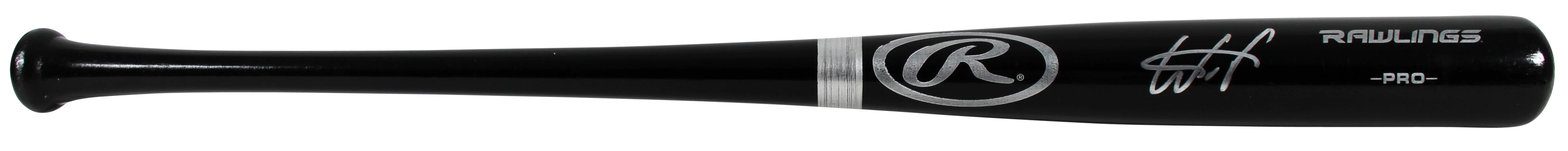 Rays Wander Franco Authentic Signed Black Rawlings Big Stick Baseball Bat JSA - Image 4