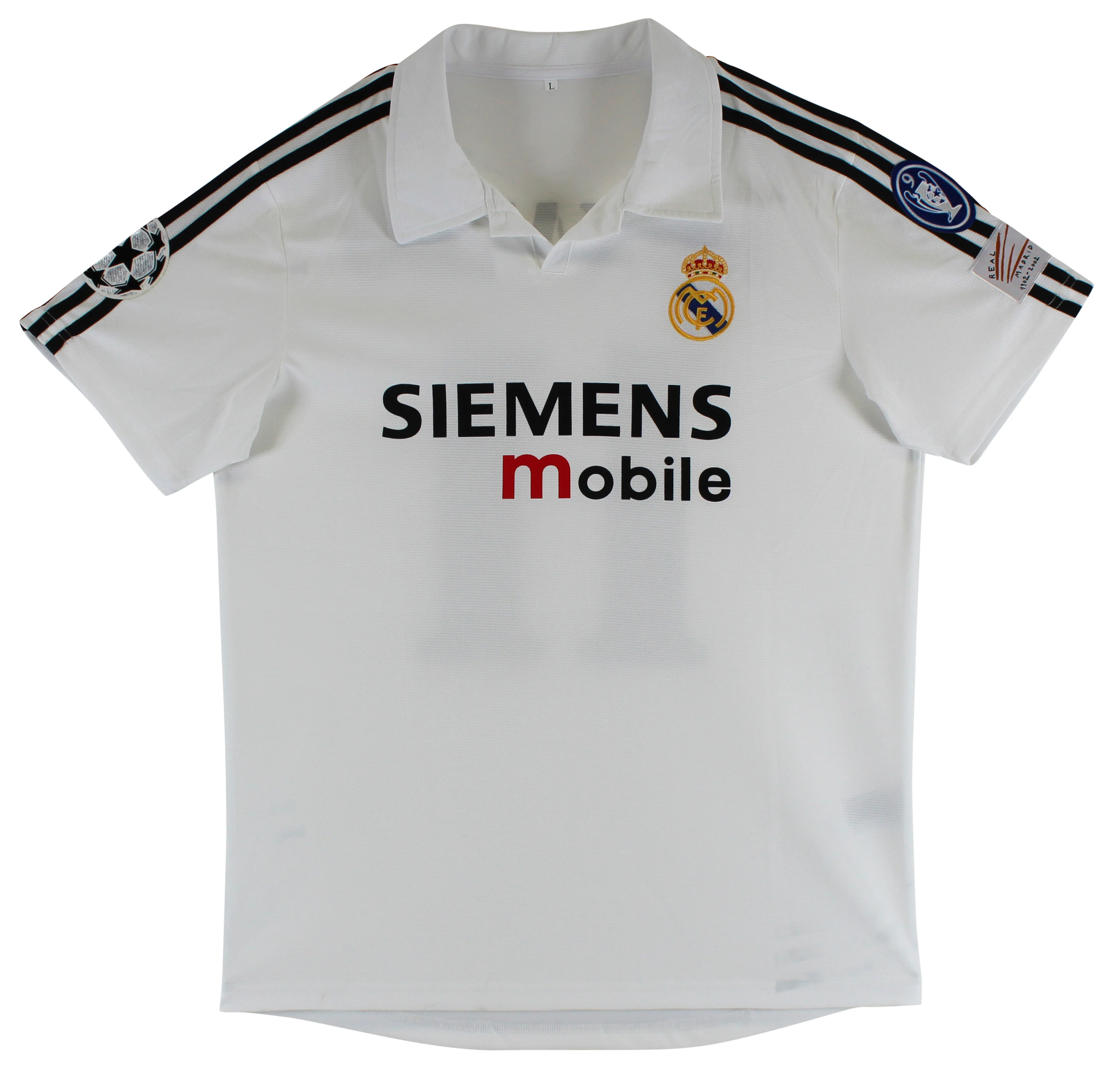 Real Madrid Ronaldo Nazario Signed White 1902-2002 Centennial Jersey BAS - Image 4