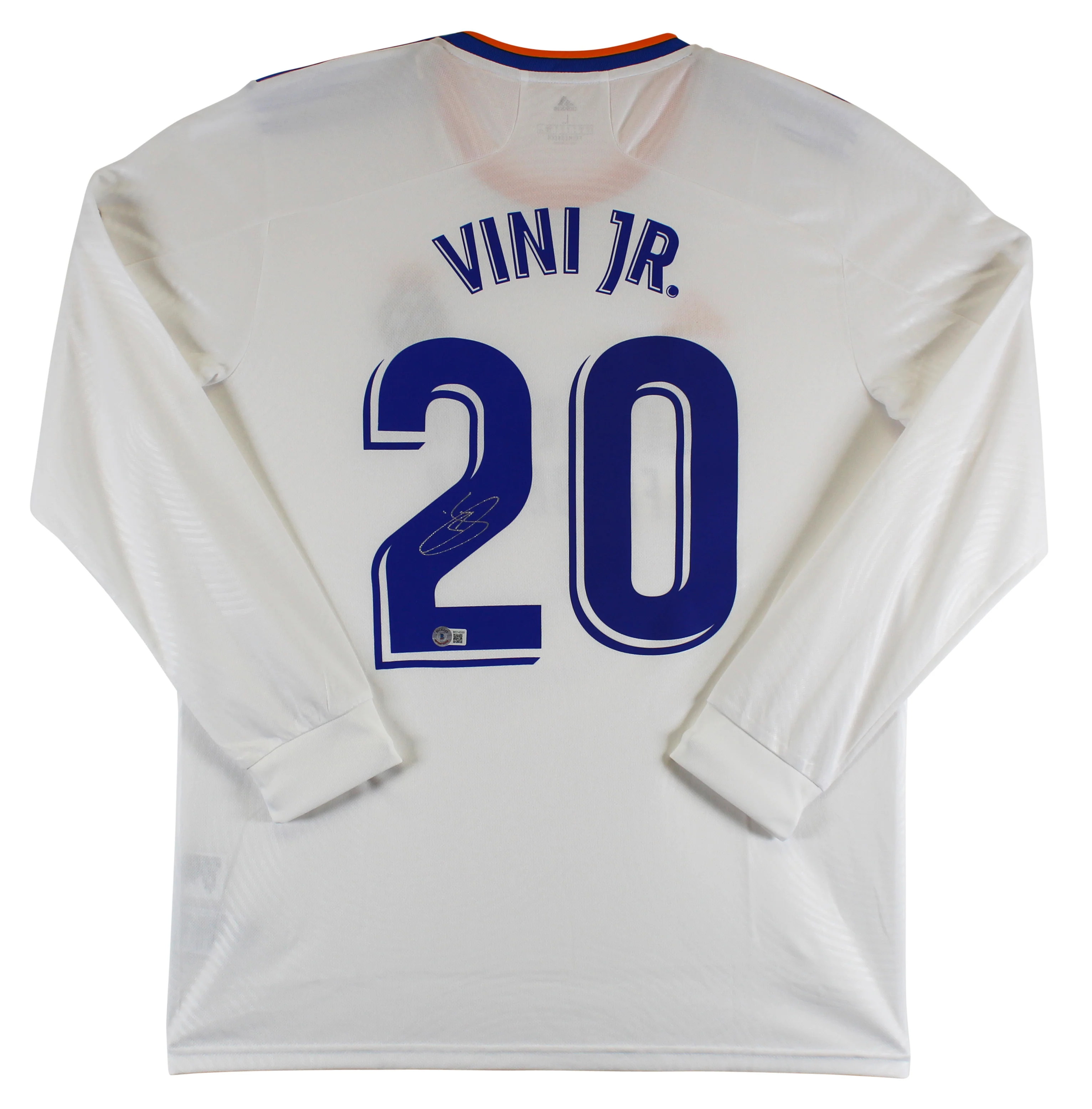 Real Madrid Vincius Vin Jr. Authentic Signed White Adidas Jersey BAS