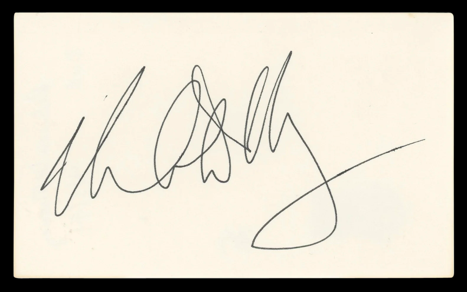 Rebecca De Mornay Risky Business Authentic Signed 3x5 Index Card BAS #BL96824