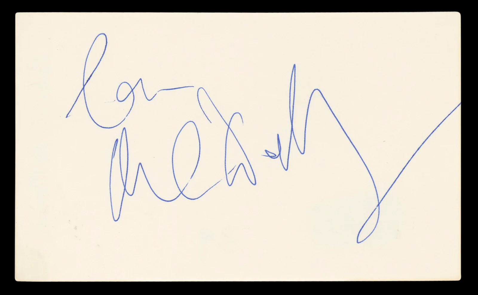 Rebecca De Mornay Risky Business Authentic Signed 3x5 Index Card BAS #BL96825 - Image 2