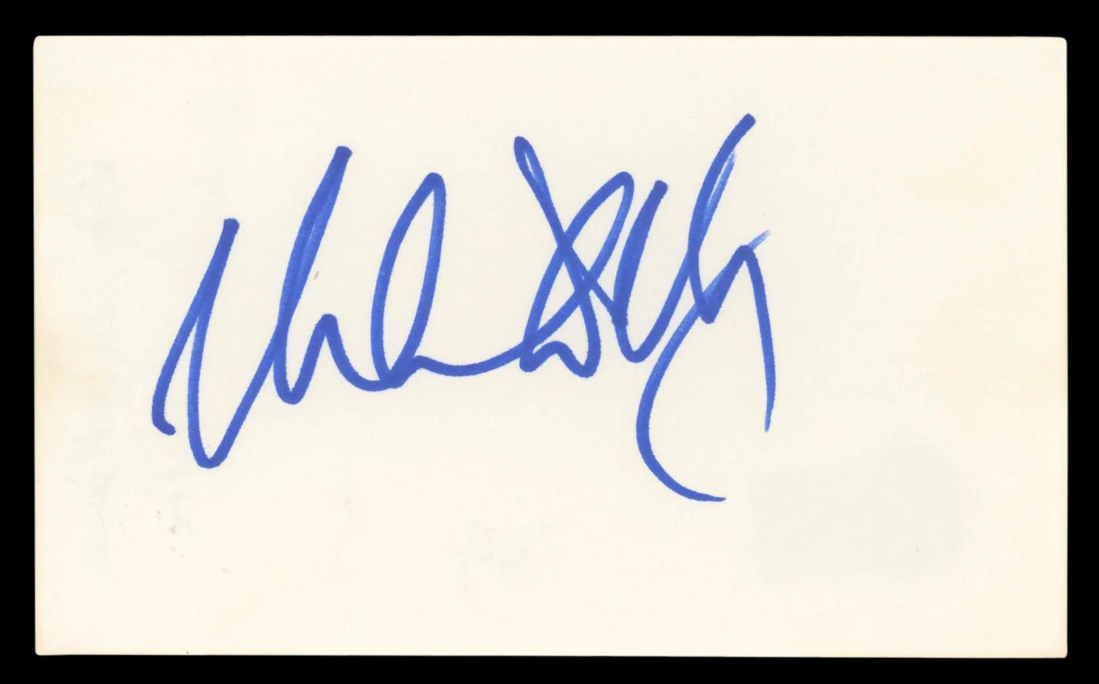 Rebecca De Mornay Risky Business Authentic Signed 3x5 Index Card BAS #BL96826