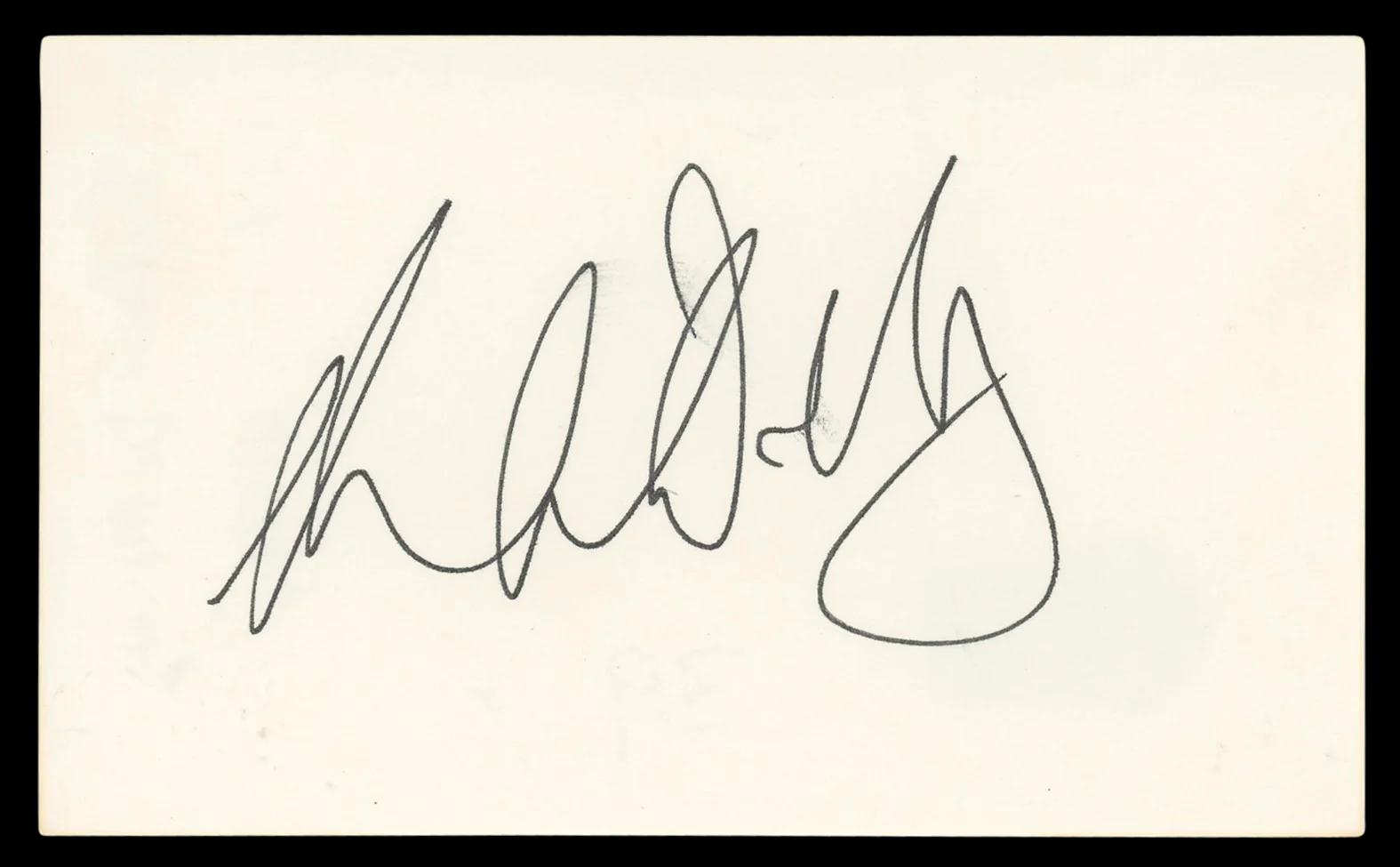 Rebecca De Mornay Risky Business Authentic Signed 3x5 Index Card BAS #BL96831 - Image 2