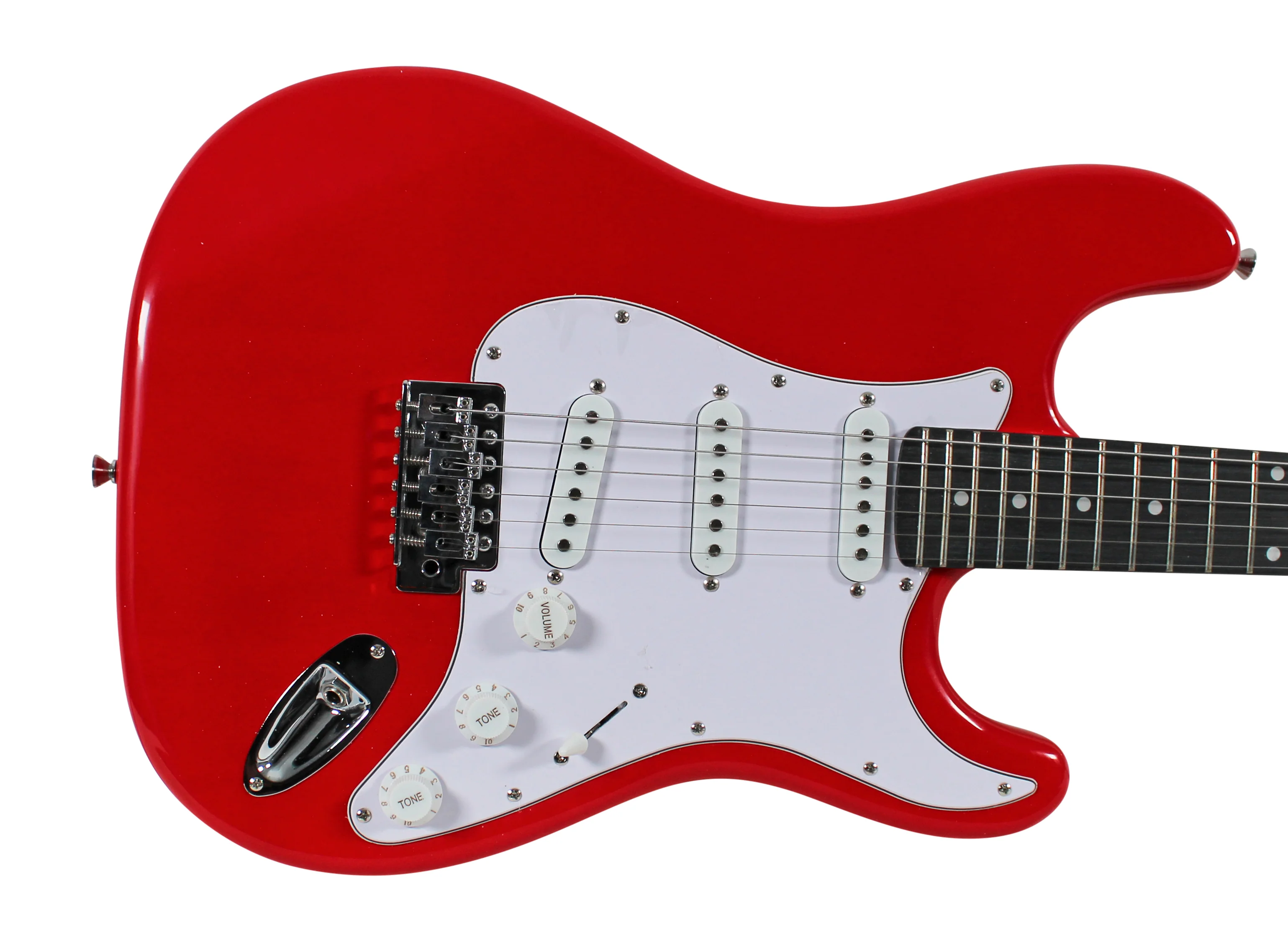 Red Electric Guitar Un-signed - Image 2