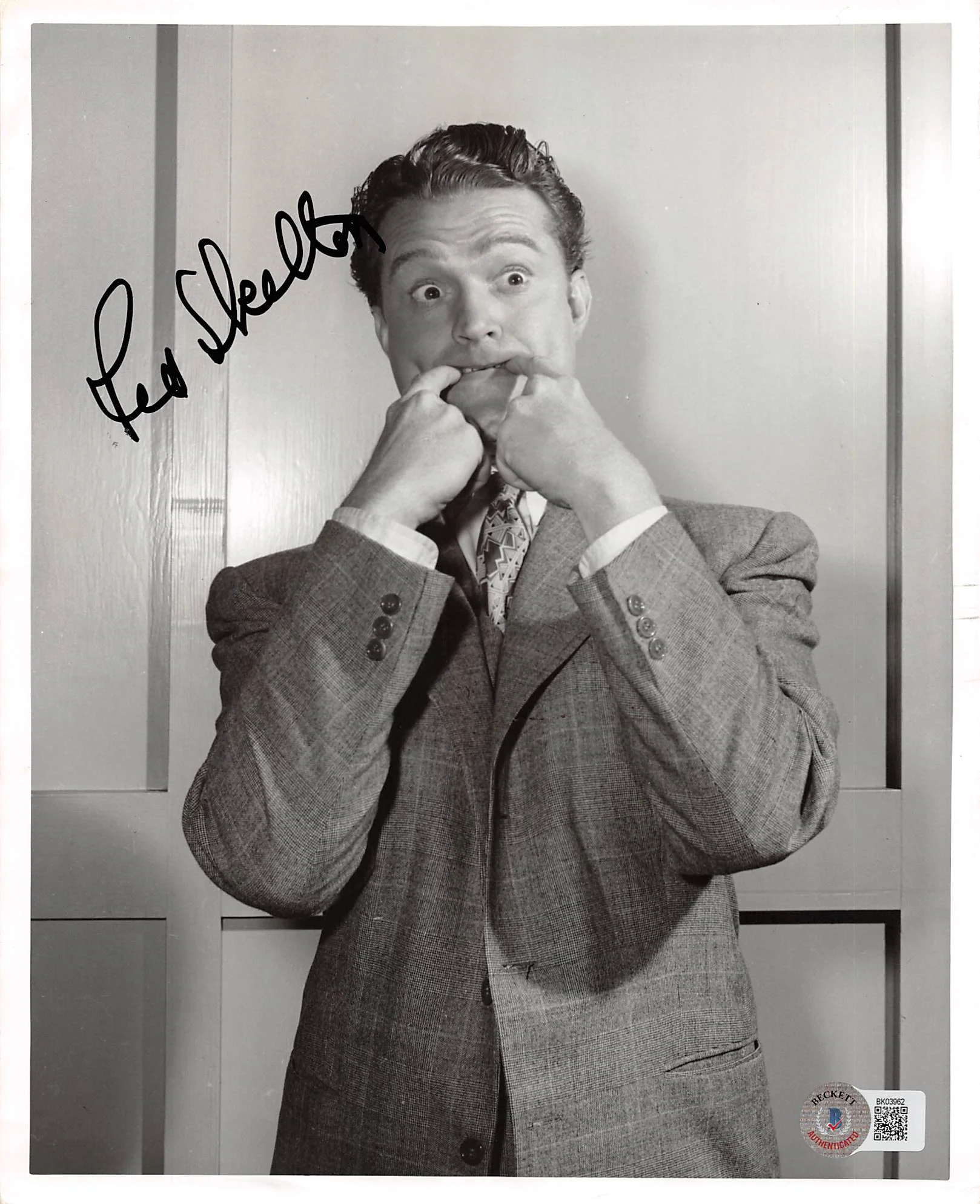 Red Skelton Whistling in Brooklyn Authentic Signed 8x10 Photo BAS #BK03962 - Image 2
