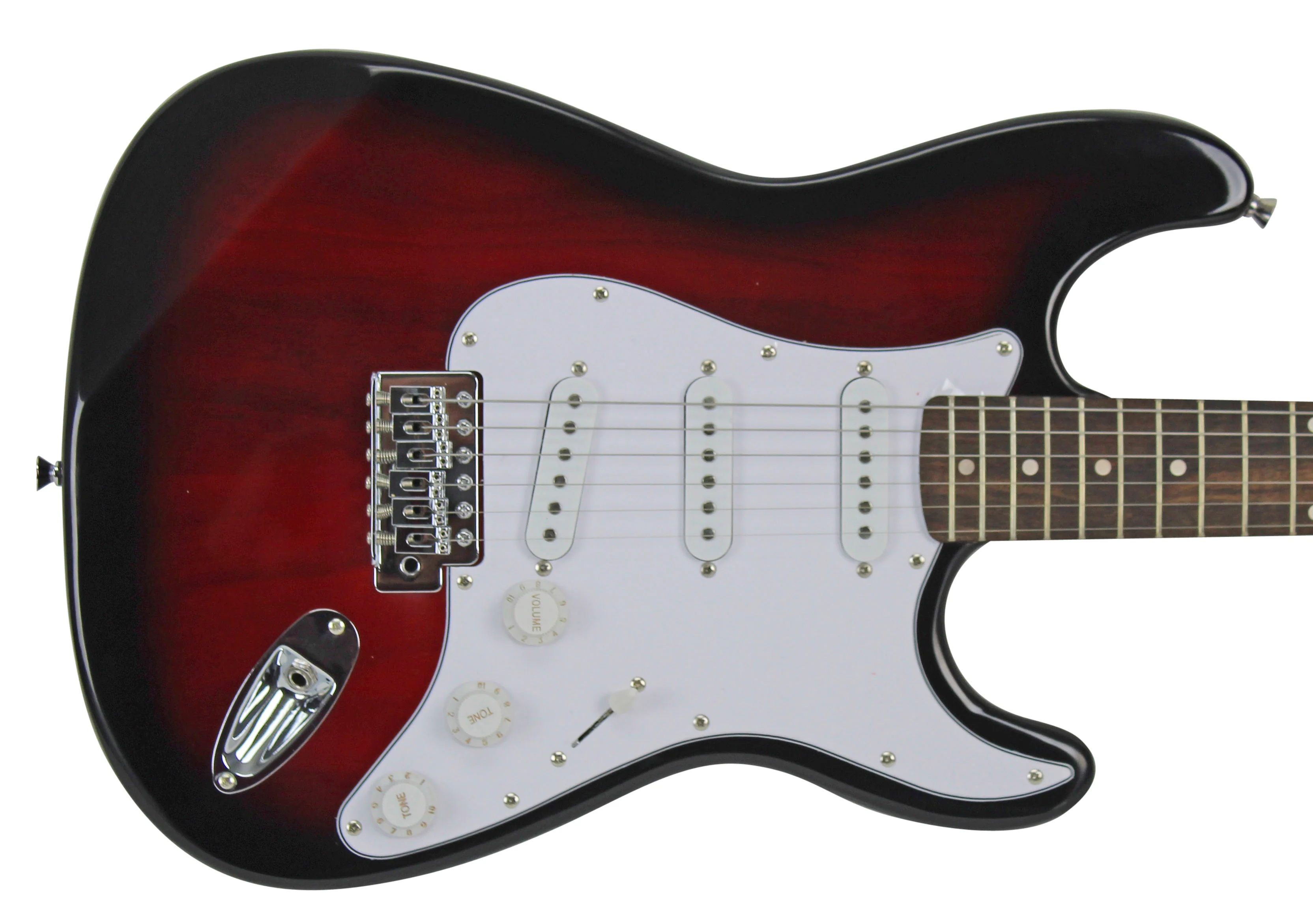 Red Sunburst Electric Guitar Un-signed - Image 2