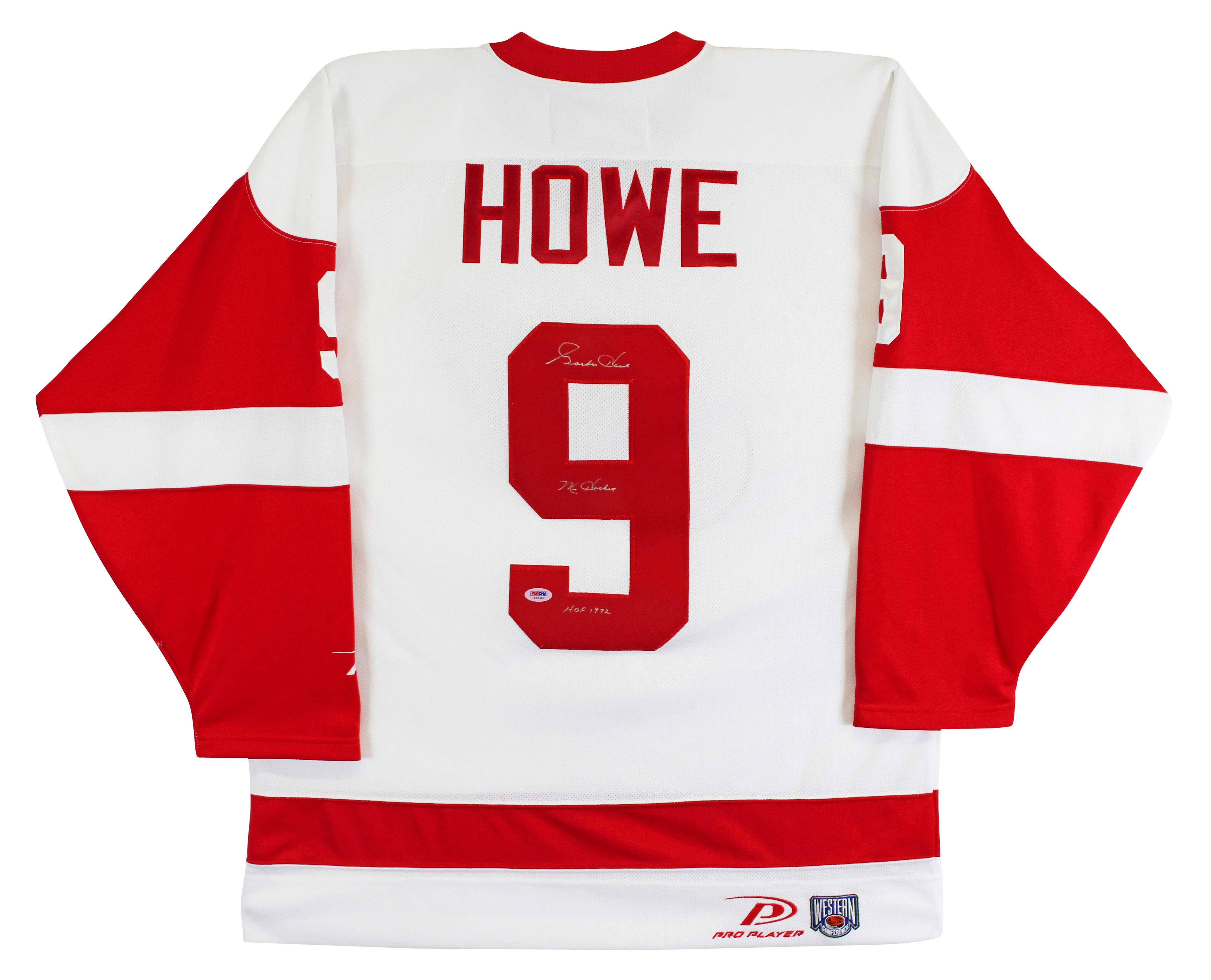 Red Wings Gordie Howe "2x Insc" Signed White Pro Player Jersey PSA/DNA #S32467 - Image 3