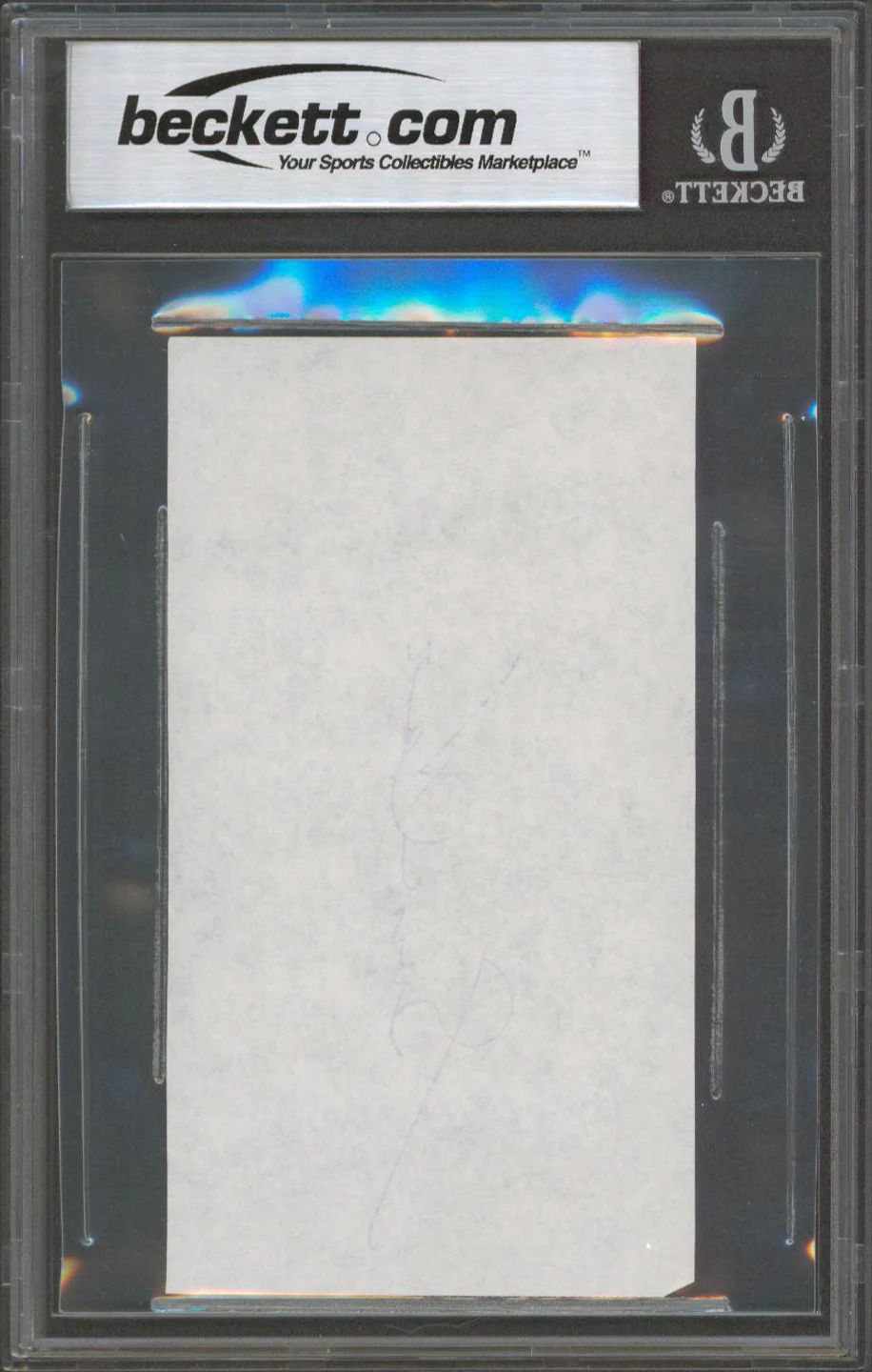 Red Wings Gordie Howe Signed 2.75x5 Cut Signature Auto Graded 10! BAS Slabbed - Image 3