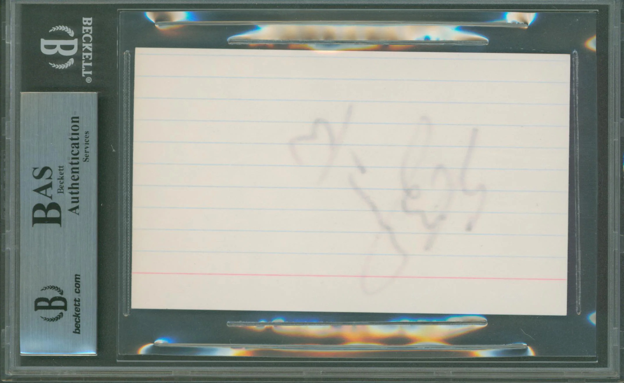 Red Wings Vyacheslav Kozlov Authentic Signed 3x5 Index Card BAS Slabbed 1 - Image 3