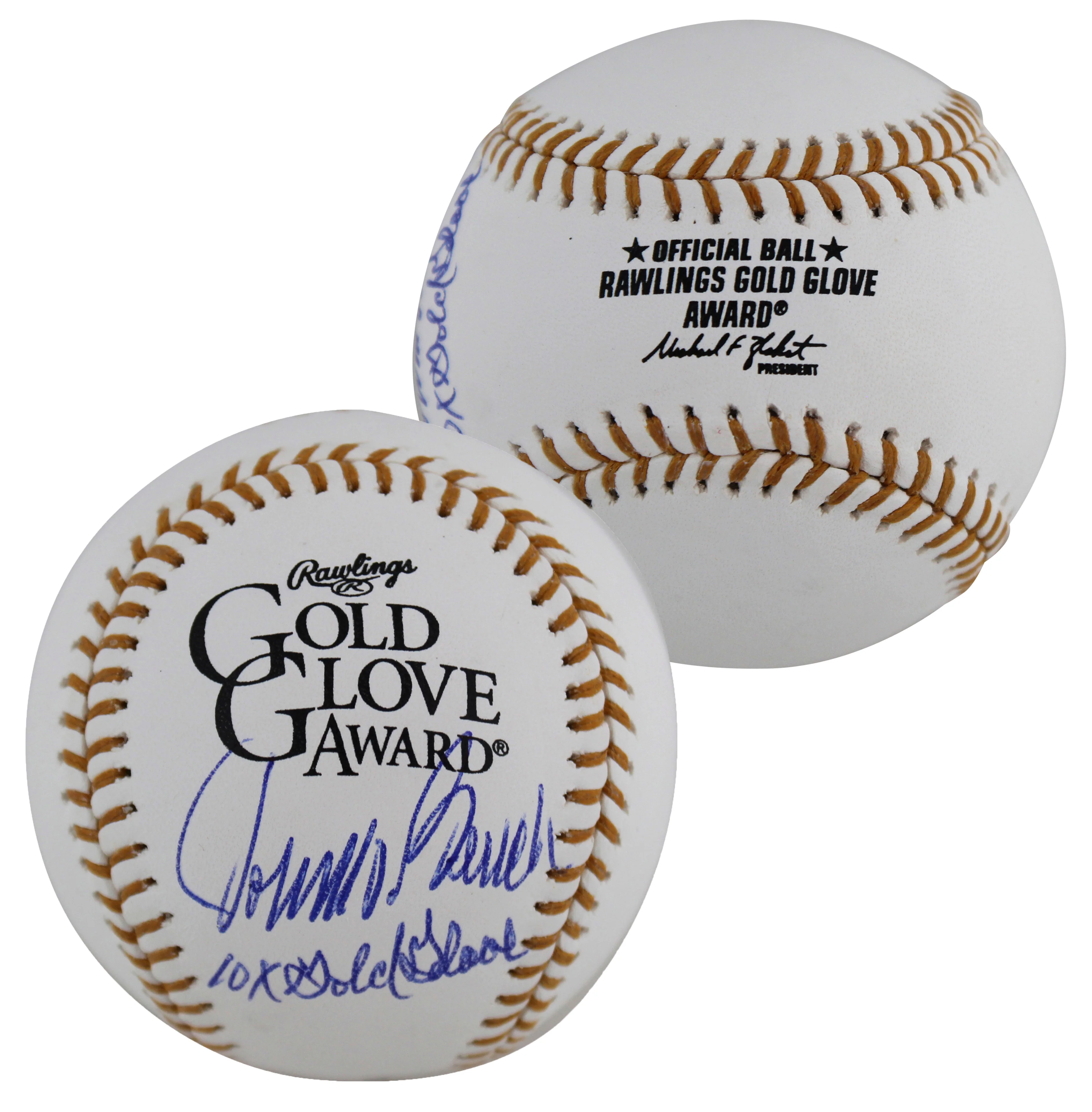 Reds Johnny Bench "10x Gold Glove" Signed Gold Glove Logo Oml Baseball Fanatics - Image 2