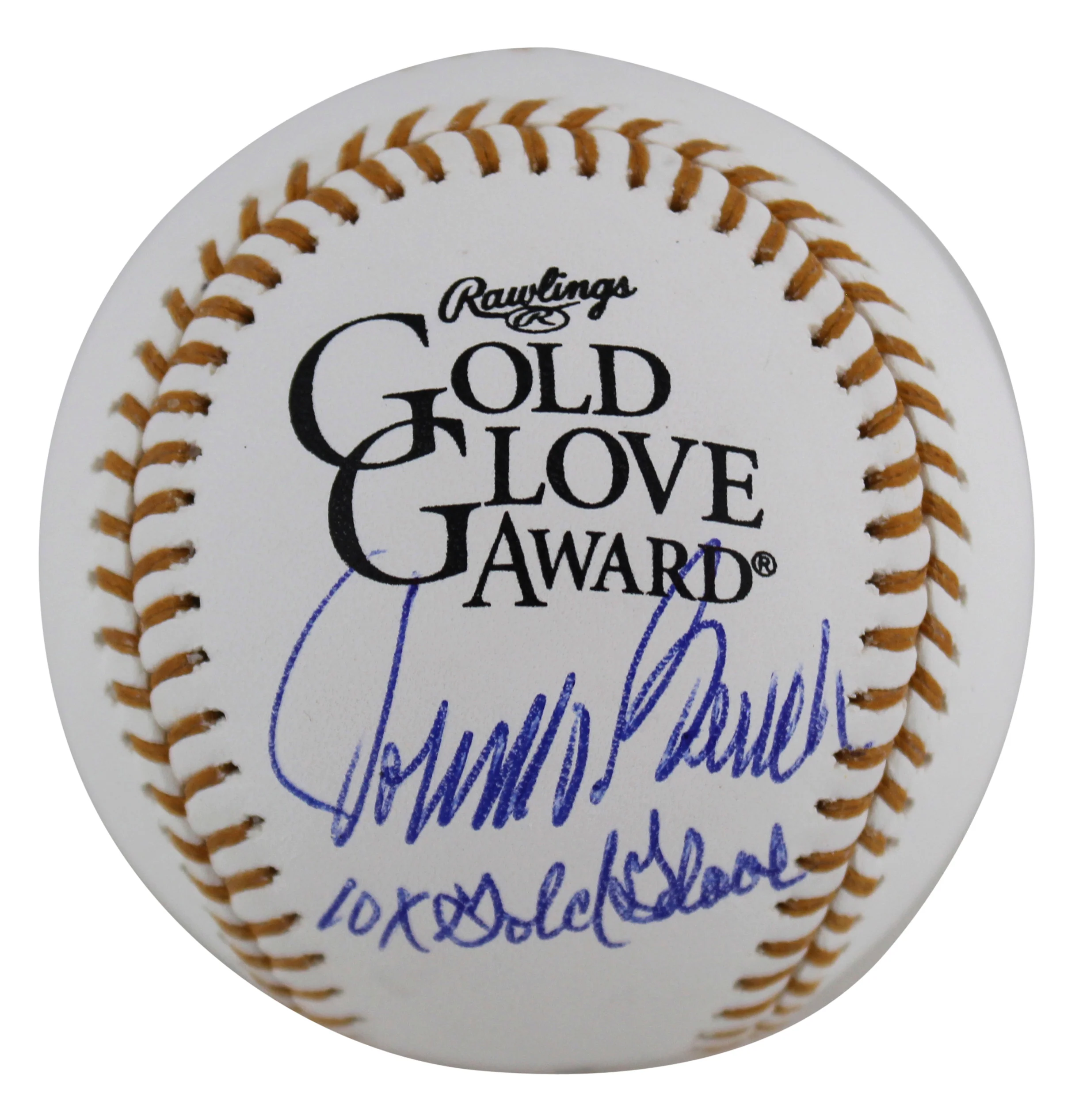 Reds Johnny Bench "10x Gold Glove" Signed Gold Glove Logo Oml Baseball Fanatics - Image 3