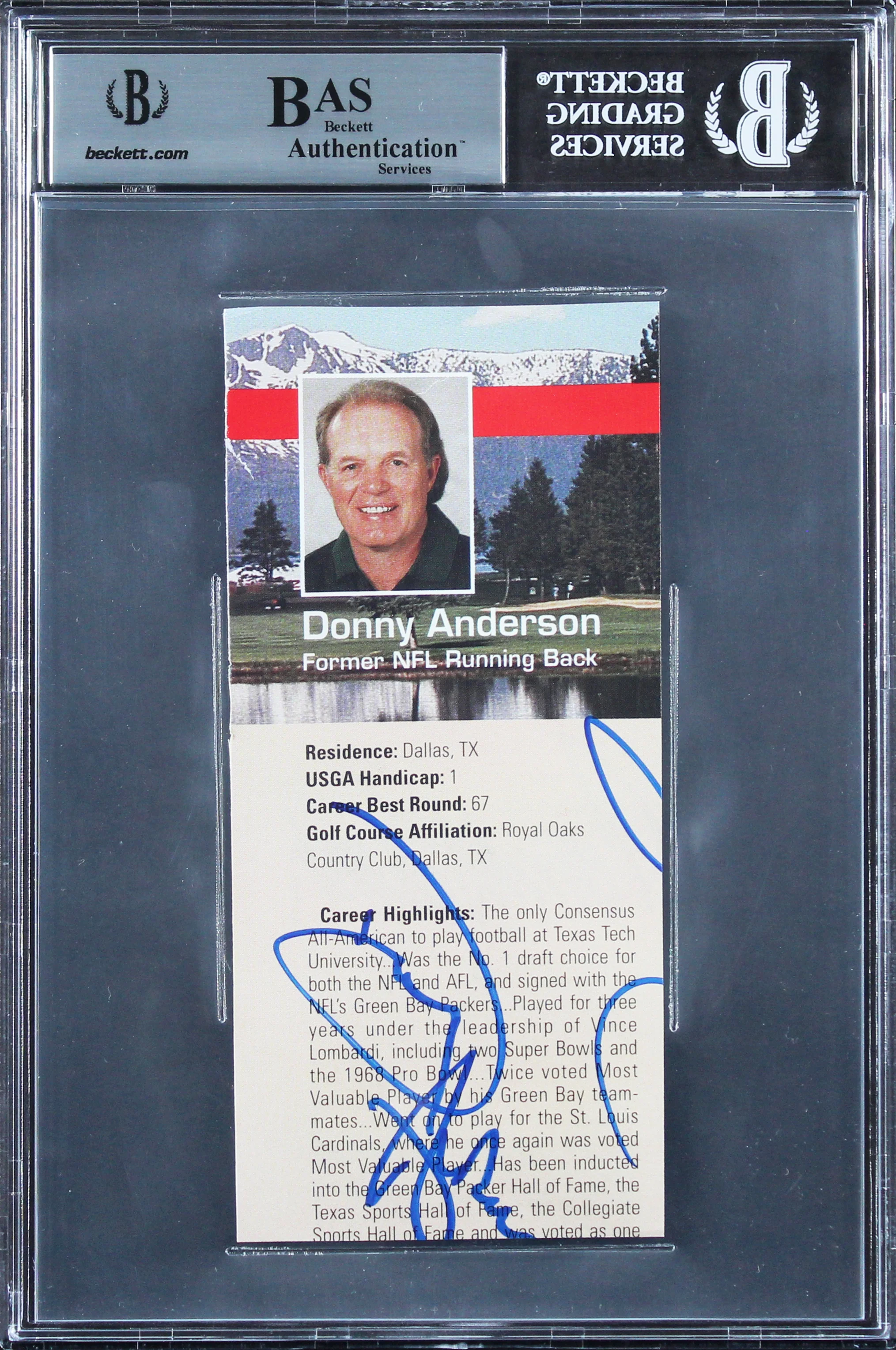 Reds Johnny Bench Authentic Signed 2.75x6.25 Cut Signature BAS Slabbed - Image 3