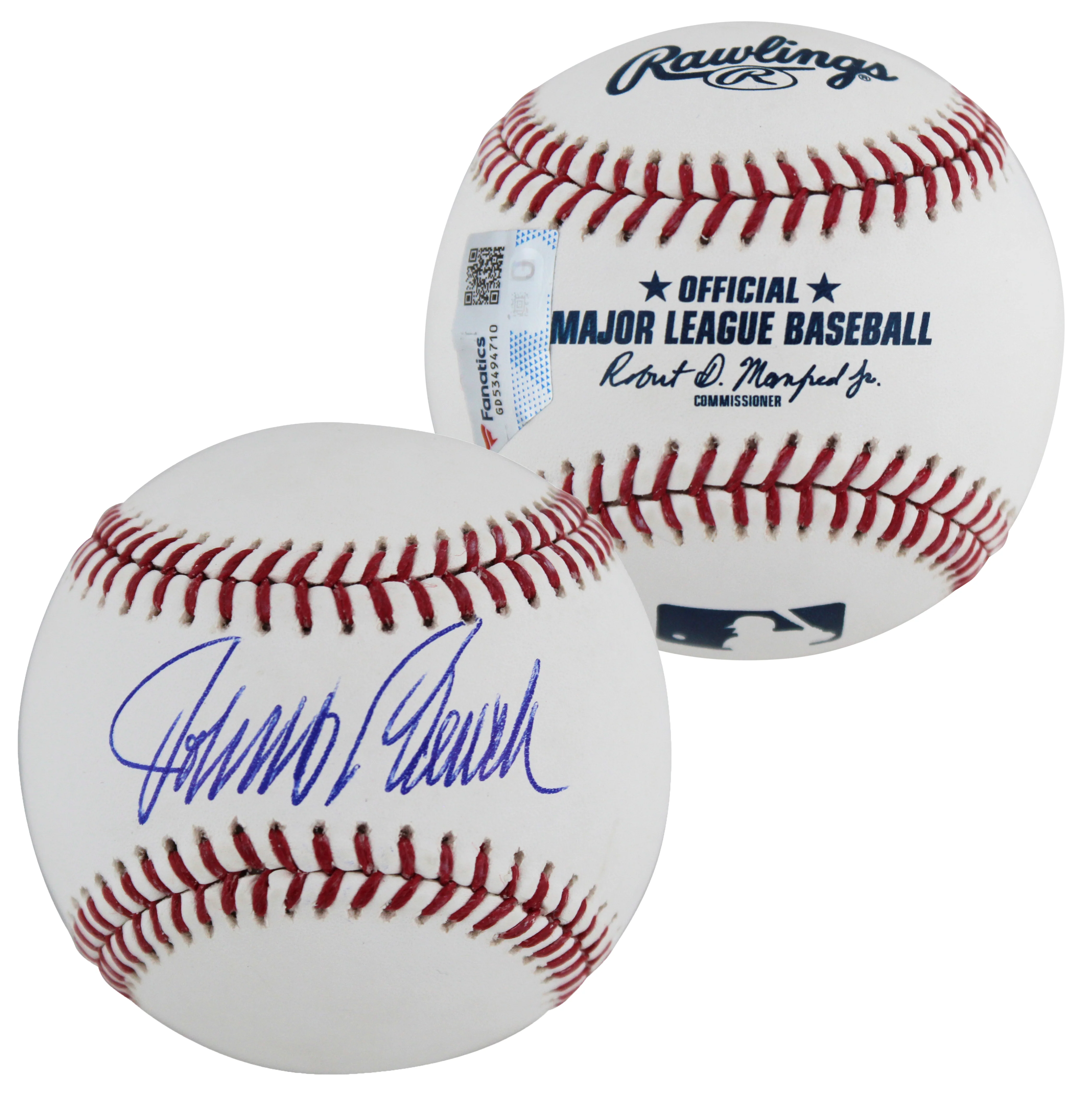 Reds Johnny Bench Authentic Signed Robert Manfred Oml Baseball Fanatics - Image 2