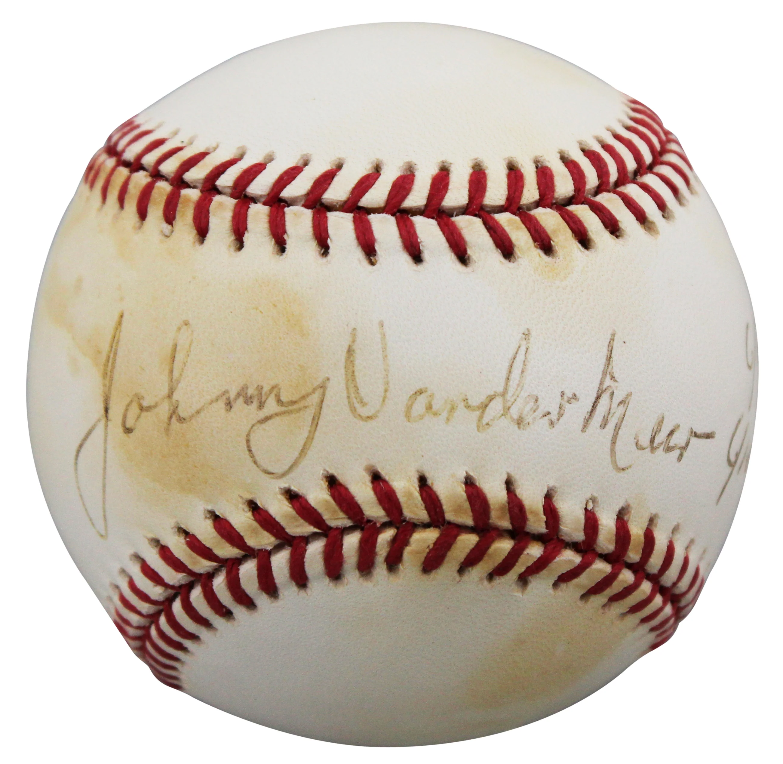 Reds Johnny Vander Meer Authentic Signed William White ONL Baseball BAS #BW89053 - Image 3